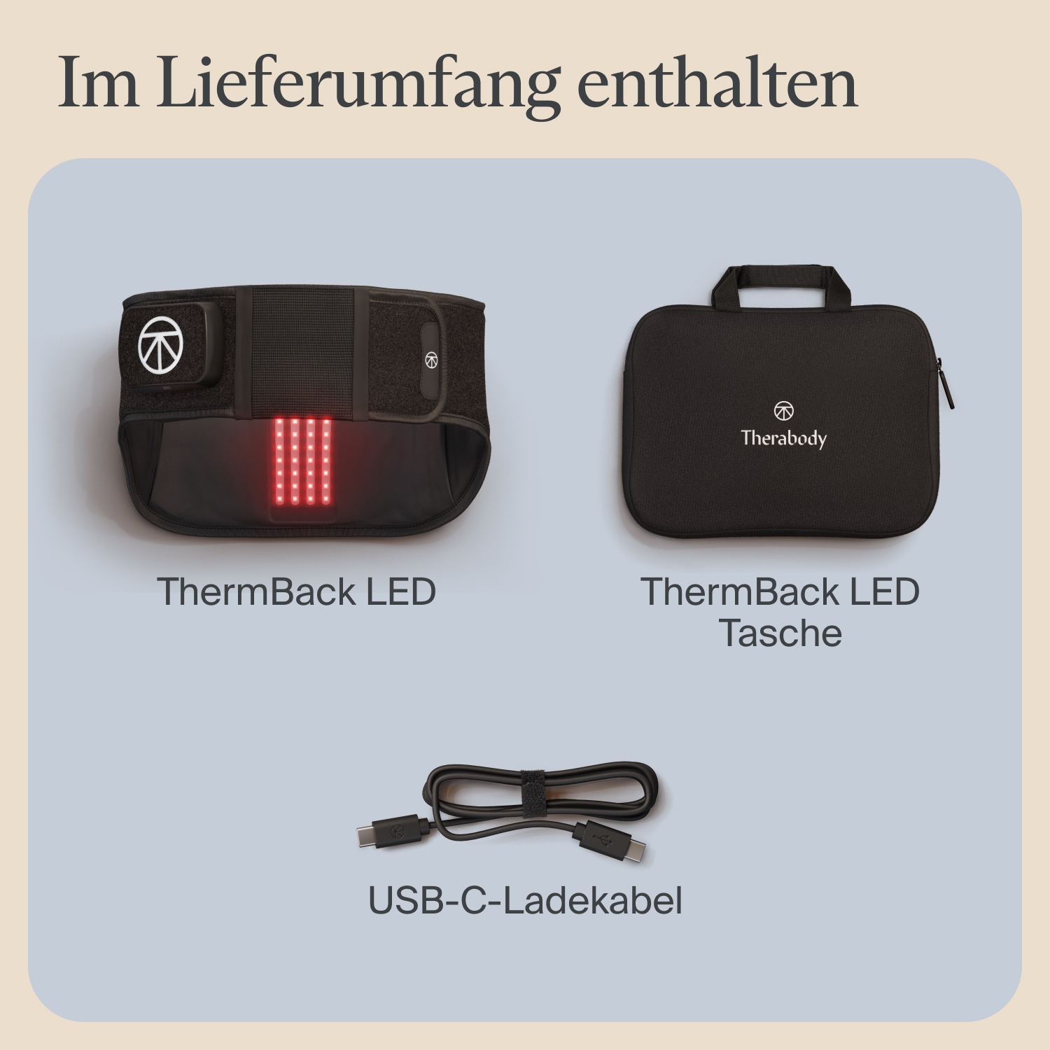 Therabody Wärmegürtel »ThermBack LED Therapiebandage mit Ferninfrarot, LED, Wärme, Vibration« Lindert Rückenschmerzen, fördert Erholung & steigert Beweglichkeit