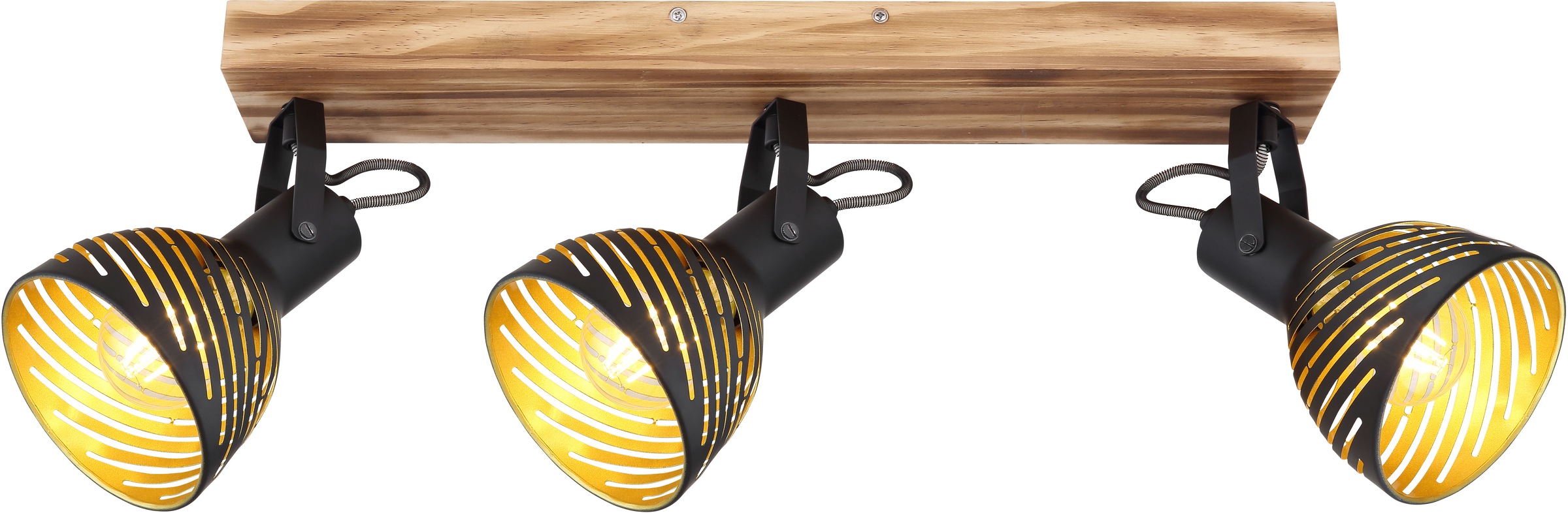 GLOBO LIGHTING Deckenstrahler »LENNA« E27 1 Stk. Deckenspot/Holz/goldfarben günstig online kaufen