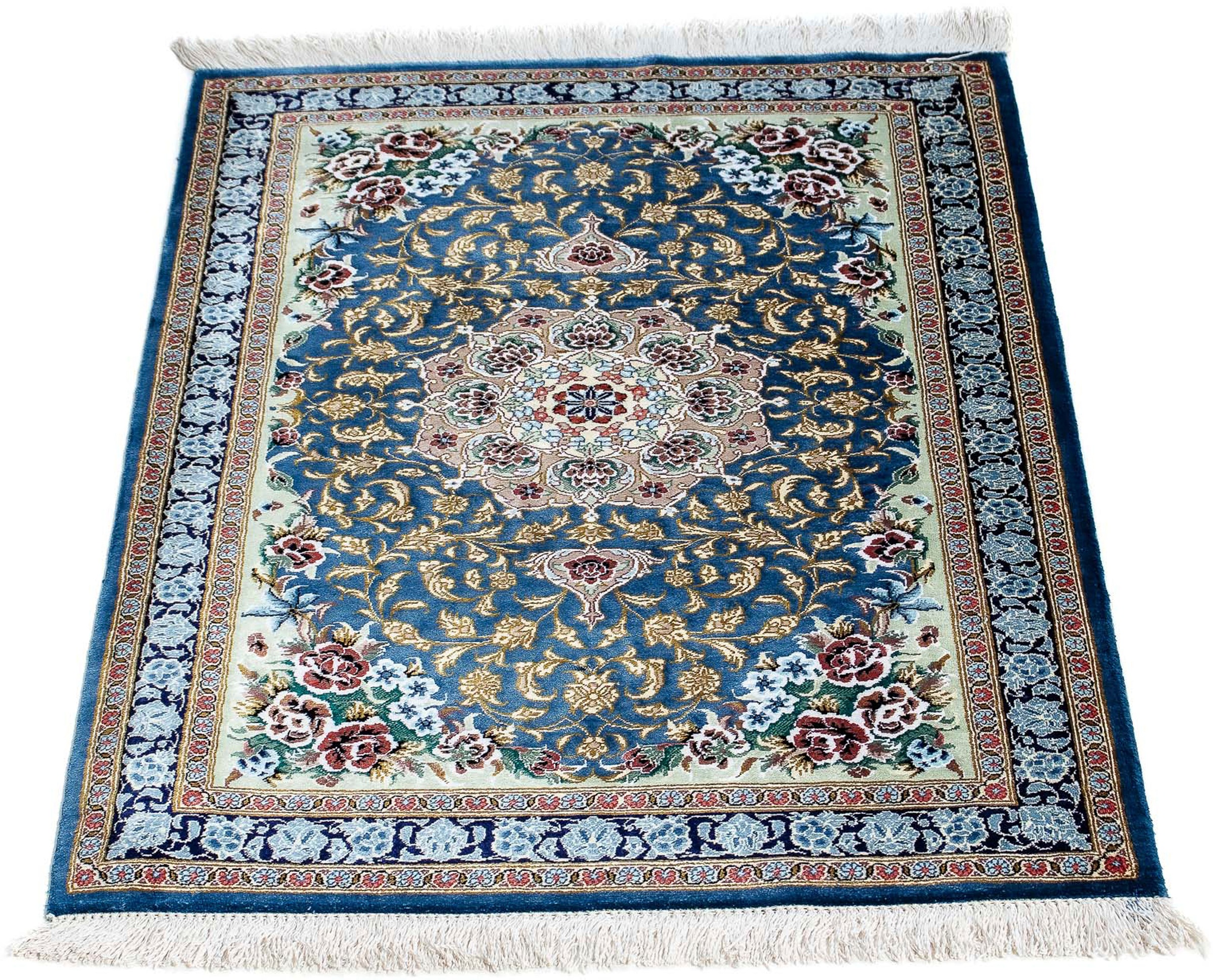 morgenland Orientteppich »Perser - Ghom - 85 x 59 cm - blau«, rechteckig, W günstig online kaufen