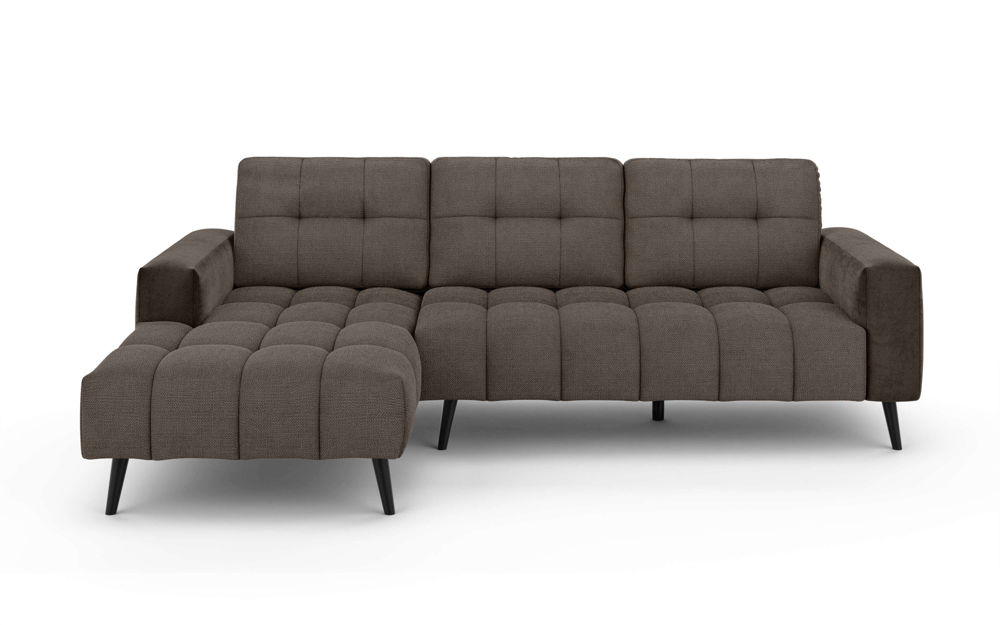 INOSIGN Ecksofa »SERINE mit Recamiere rechts/links bestellbar, Maße B/H/T 253/91/161 cm«, L-Form mit Wellenunterfederung, 3 Rückenkissen, ohne Bettfunktion