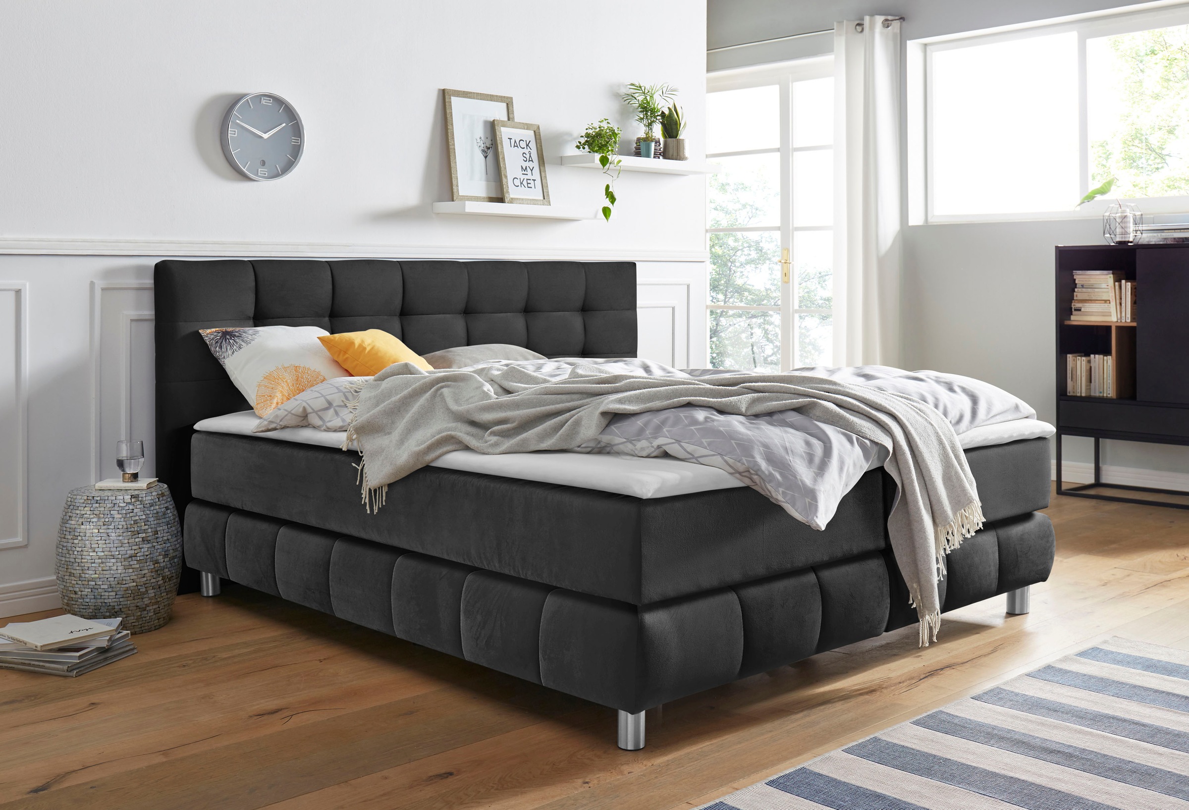 andas Boxspringbett "Salo" incl. Topper, 6 Breiten, 2 Härtegrade, TFK auch günstig online kaufen