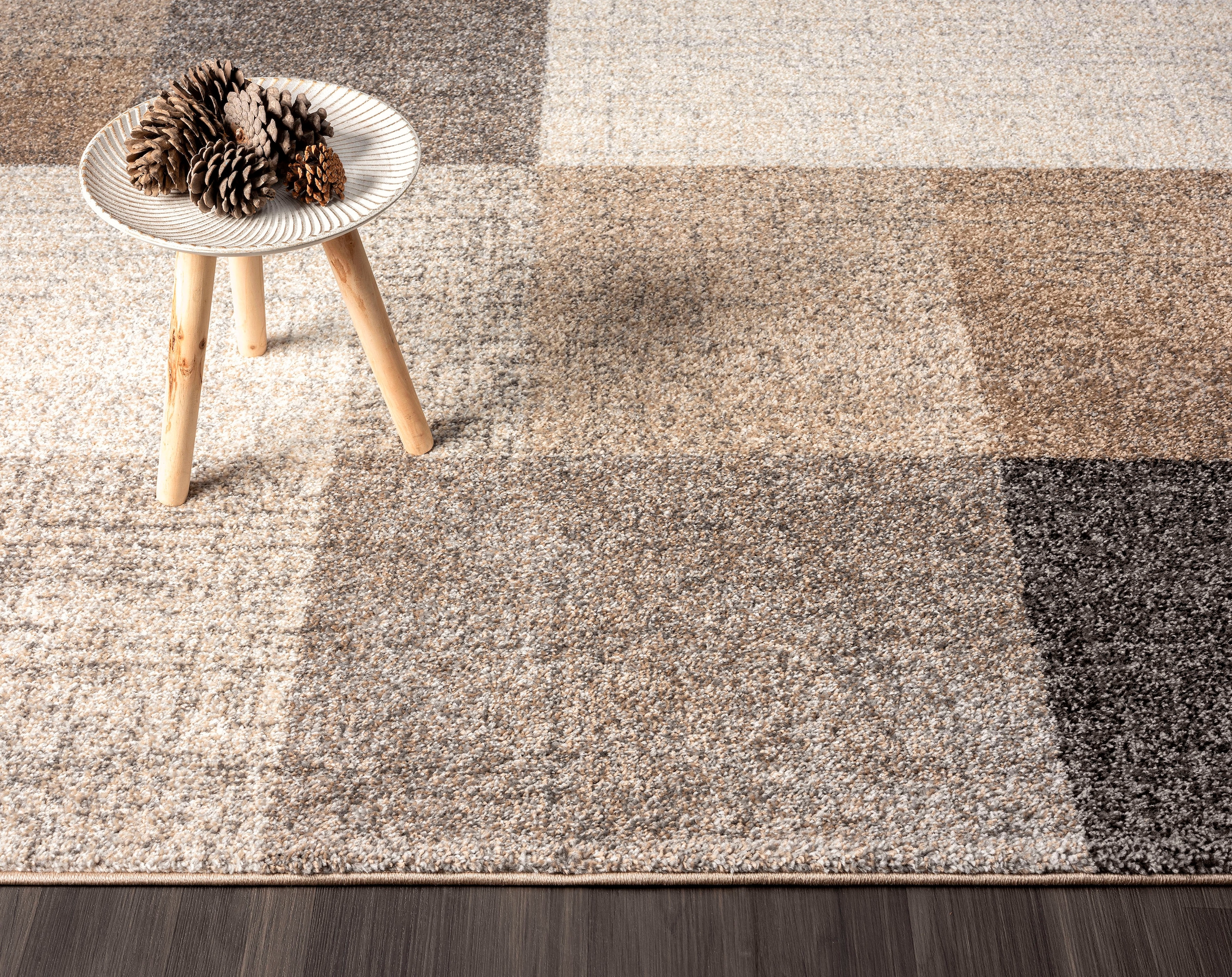 merinos Teppich »Thales 6101« rechteckig 10 mm Höhe Kurzflorteppich mit Konturenschnitt, Wohnzimmer