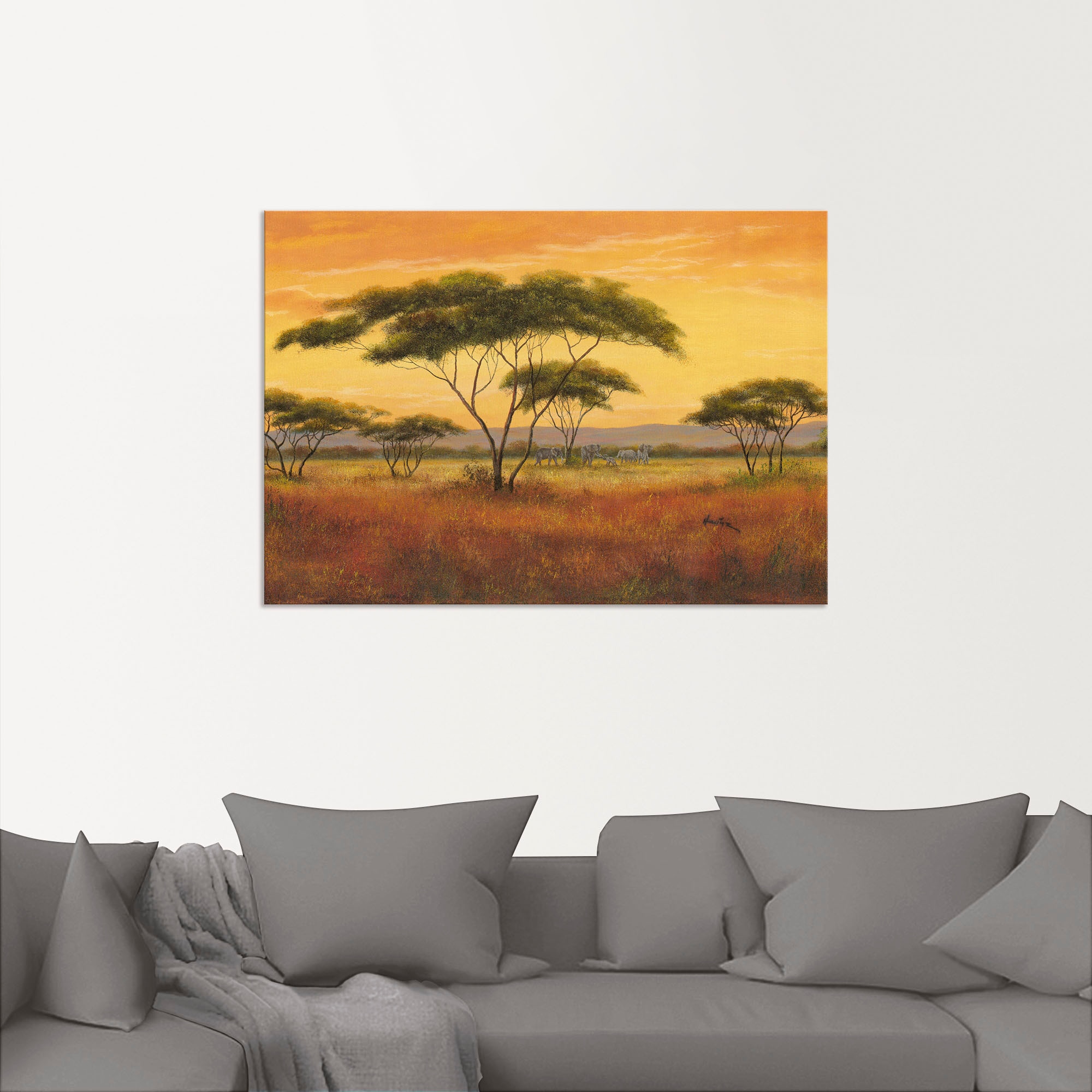 Artland Wandbild »Afrikalandschaft«, Afrika, (1 St.), als Alubild, Outdoorb günstig online kaufen