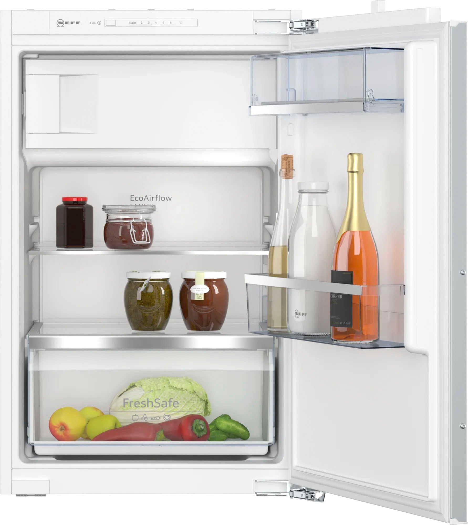 NEFF Einbaukühlschrank »KI2222FE0«, KI2222FE0, 87,4 cm hoch, 56 cm breit, Fresh Safe: Schublade für flexible Lagerung von Obst & Gemüse