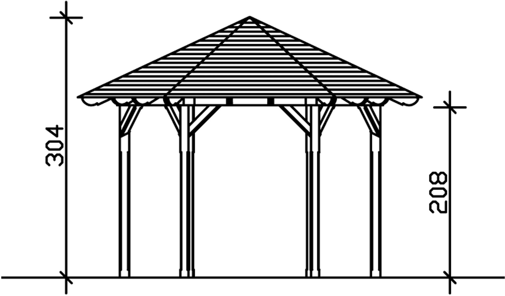 Skanholz Holzpavillon »Colmar 2«, Douglasie, 333 x 288 cm