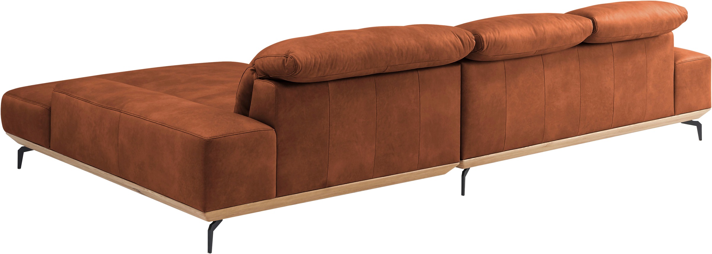 Musterring Wohnlandschaft »MR 2490«, Fuß schwarz, Sitzhöhe 48cm, wahlweise mit Funktionen, Maße 342x207 cm