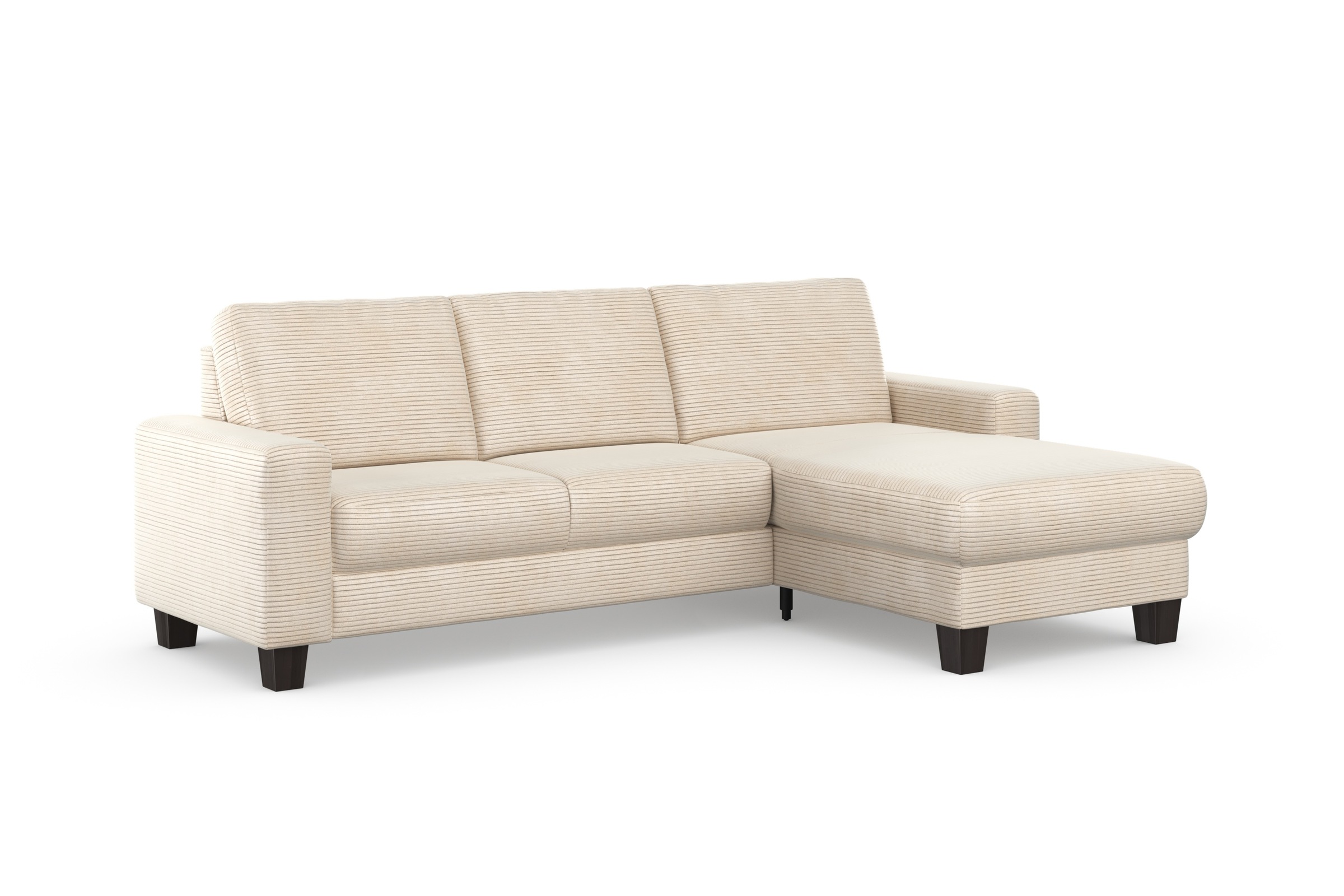 Home affaire Ecksofa »Summer L-Form«, mit Recamiere, mit oder ohne Bettfunktion und Bettkasten, Cord-Bezug
