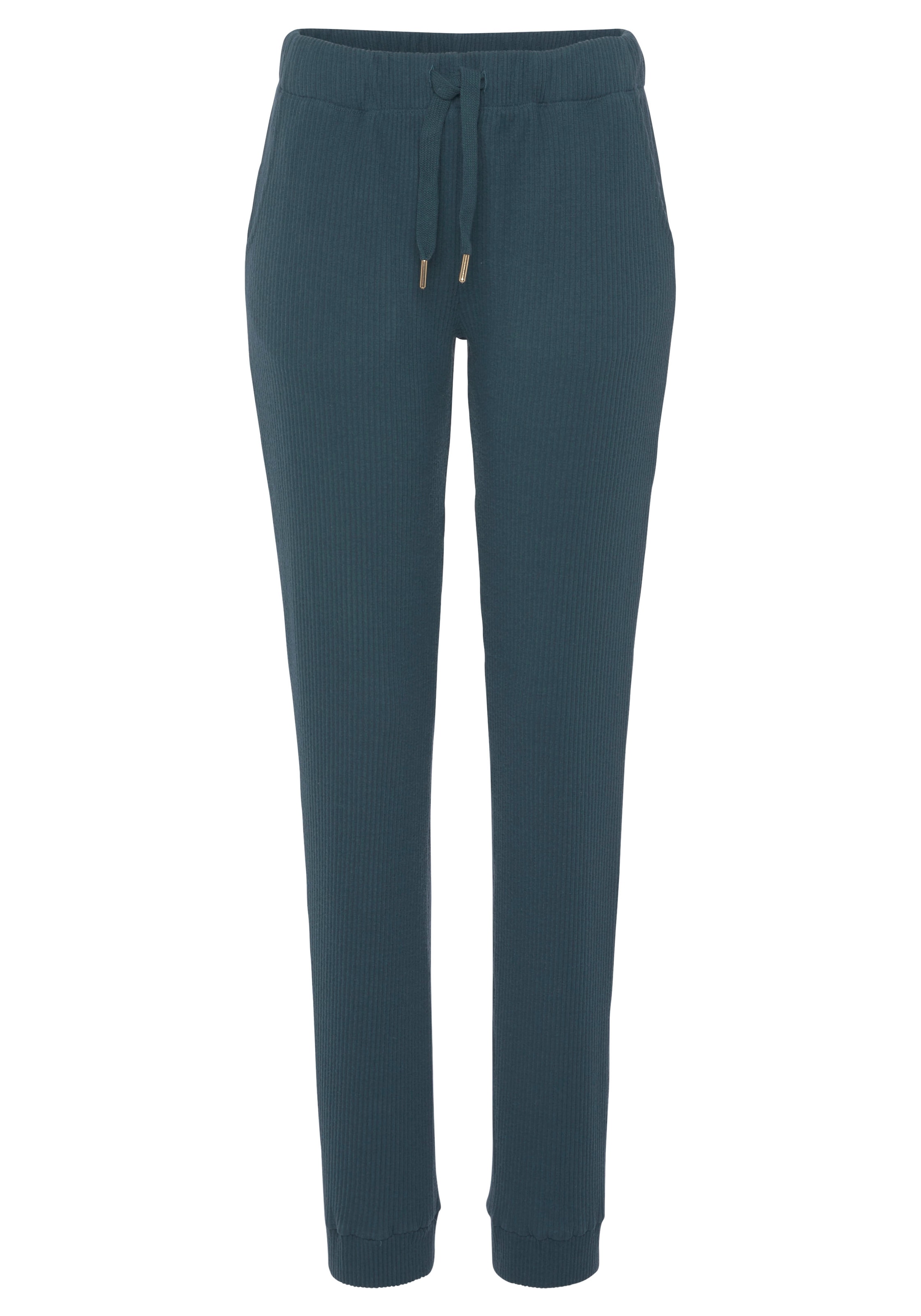 s.Oliver Relaxhose, Sweathose aus Ripp-Qualität mit Einrifftaschen, Loungewear