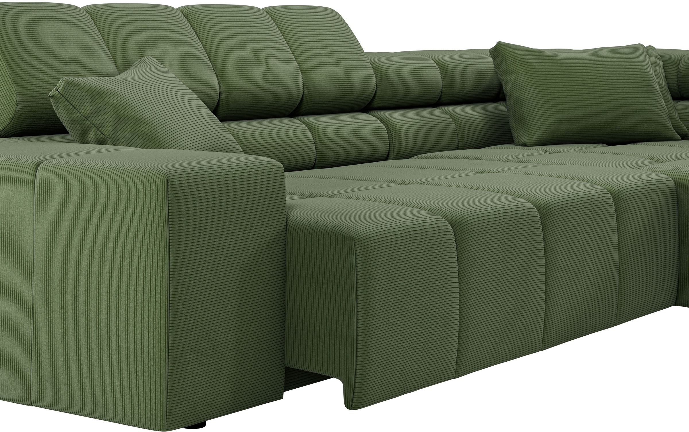 INOSIGN Ecksofa »Ancona incl. Kopfteilverstellung, Breite 319cm, L-Form«, wahlweise motorische Sitztiefenverstellung, auch in Cord + Easy Care