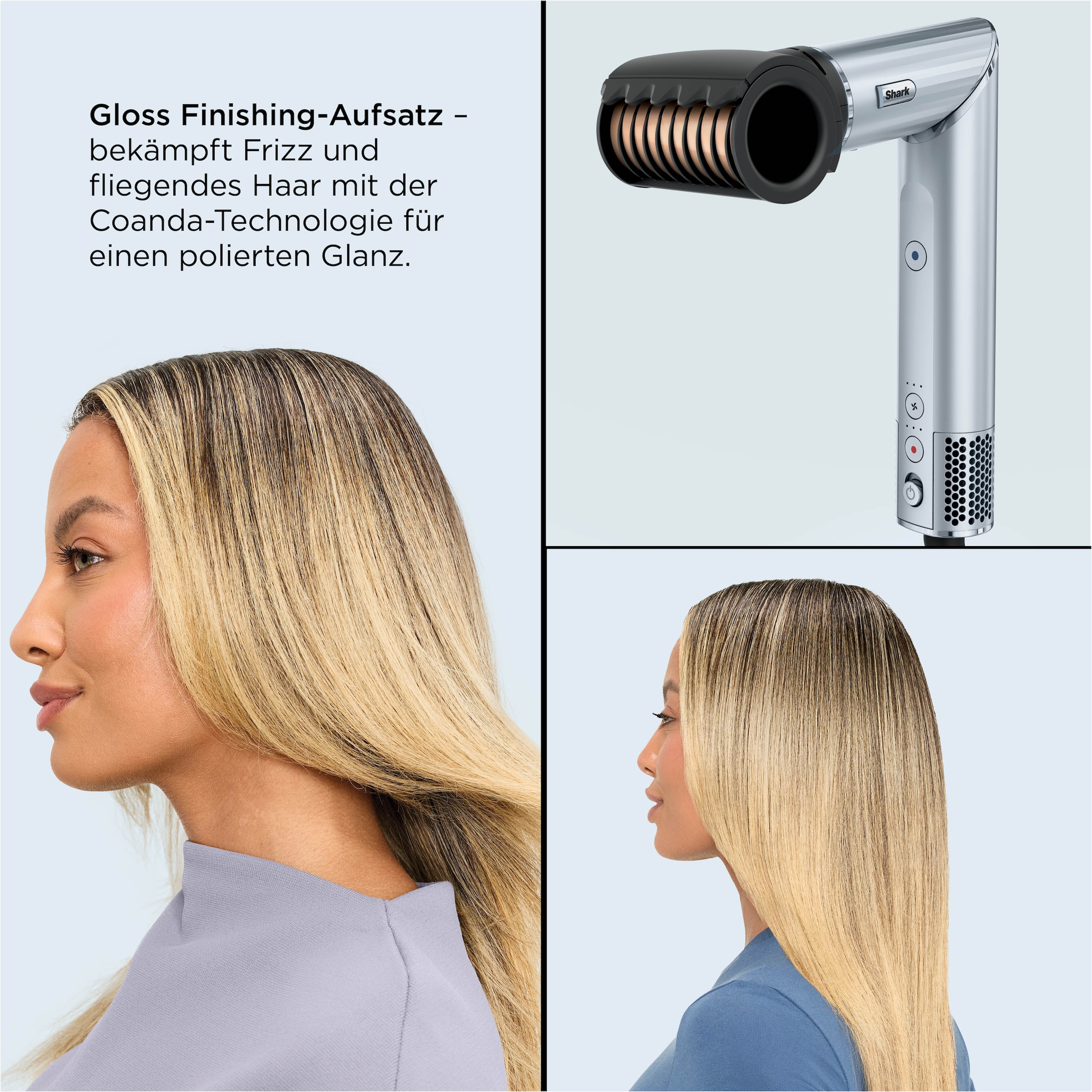 Shark Multihaarstyler »Shark FlexStyle Haarstyler und -trockner Glacial
Blue [HD476WHEU]« 6 Aufsätze Perfekt für jeden Haartyp