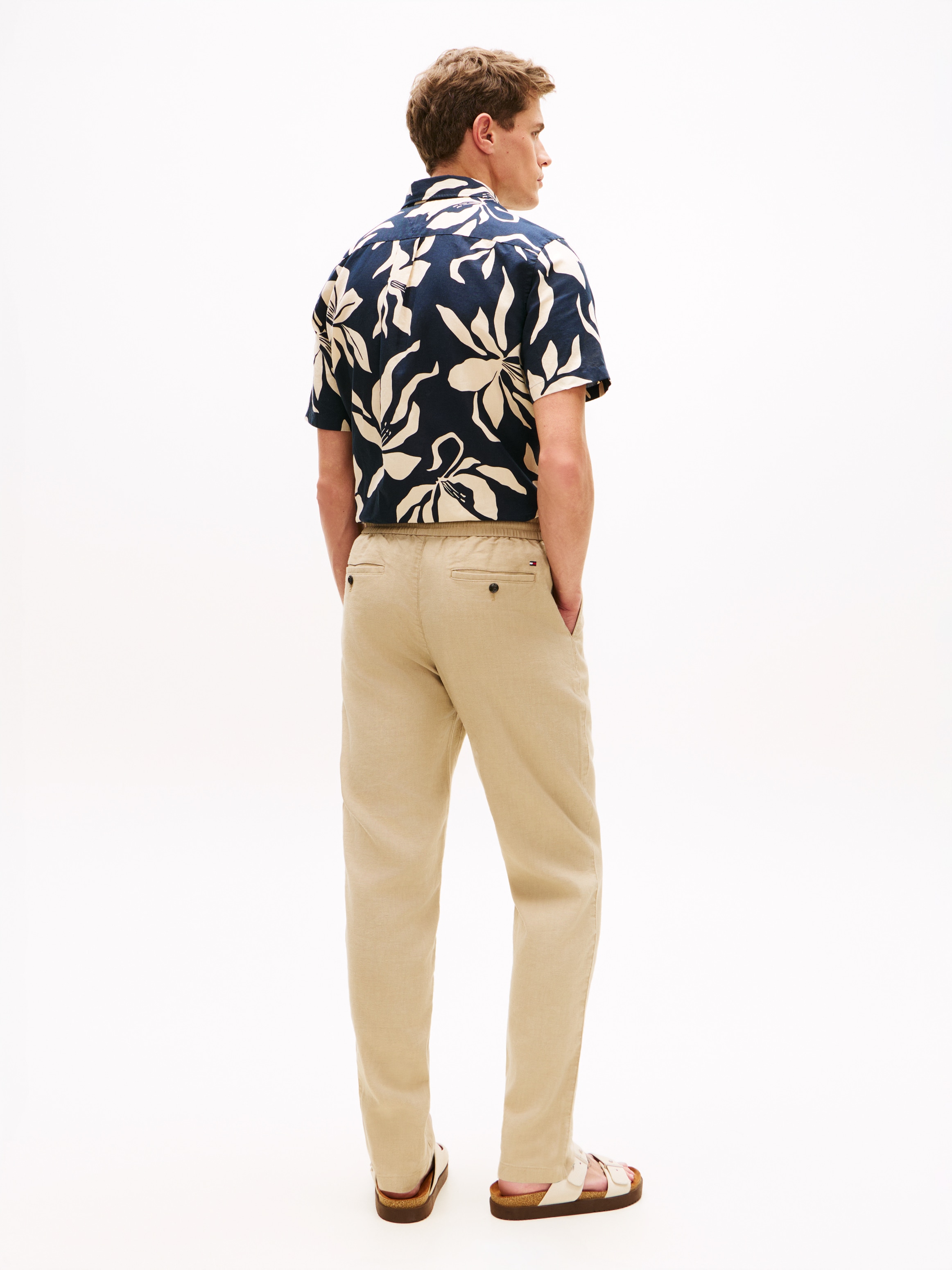 Tommy Hilfiger Chinohose »HARLEM PO SORONA LINEN«  Tapered Leg Fit, aus Leinenmix, teilelastischer Bund