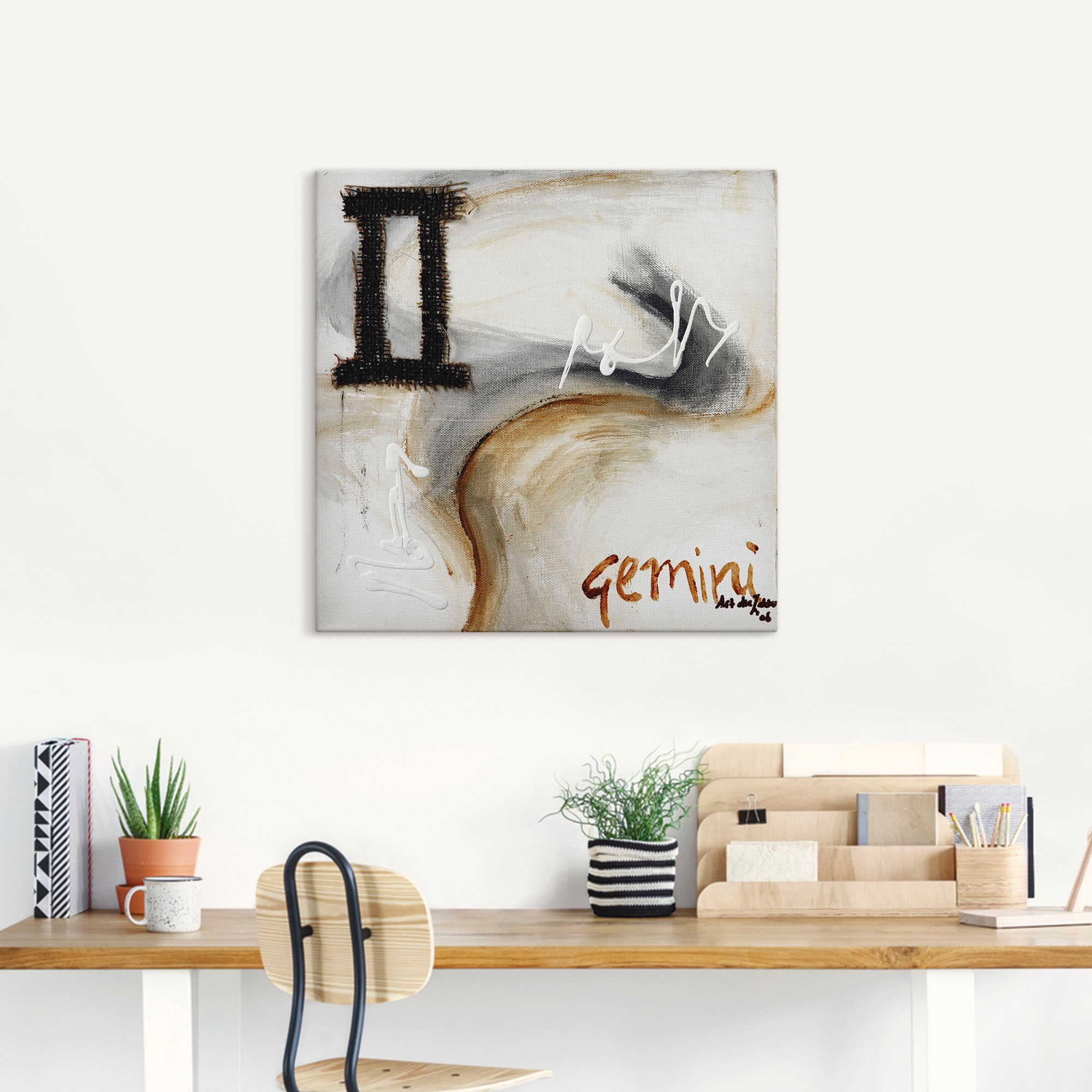 Artland Wandbild »Zwillinge«, Sternzeichen, (1 St.), als Leinwandbild, Poster in verschied. Größen