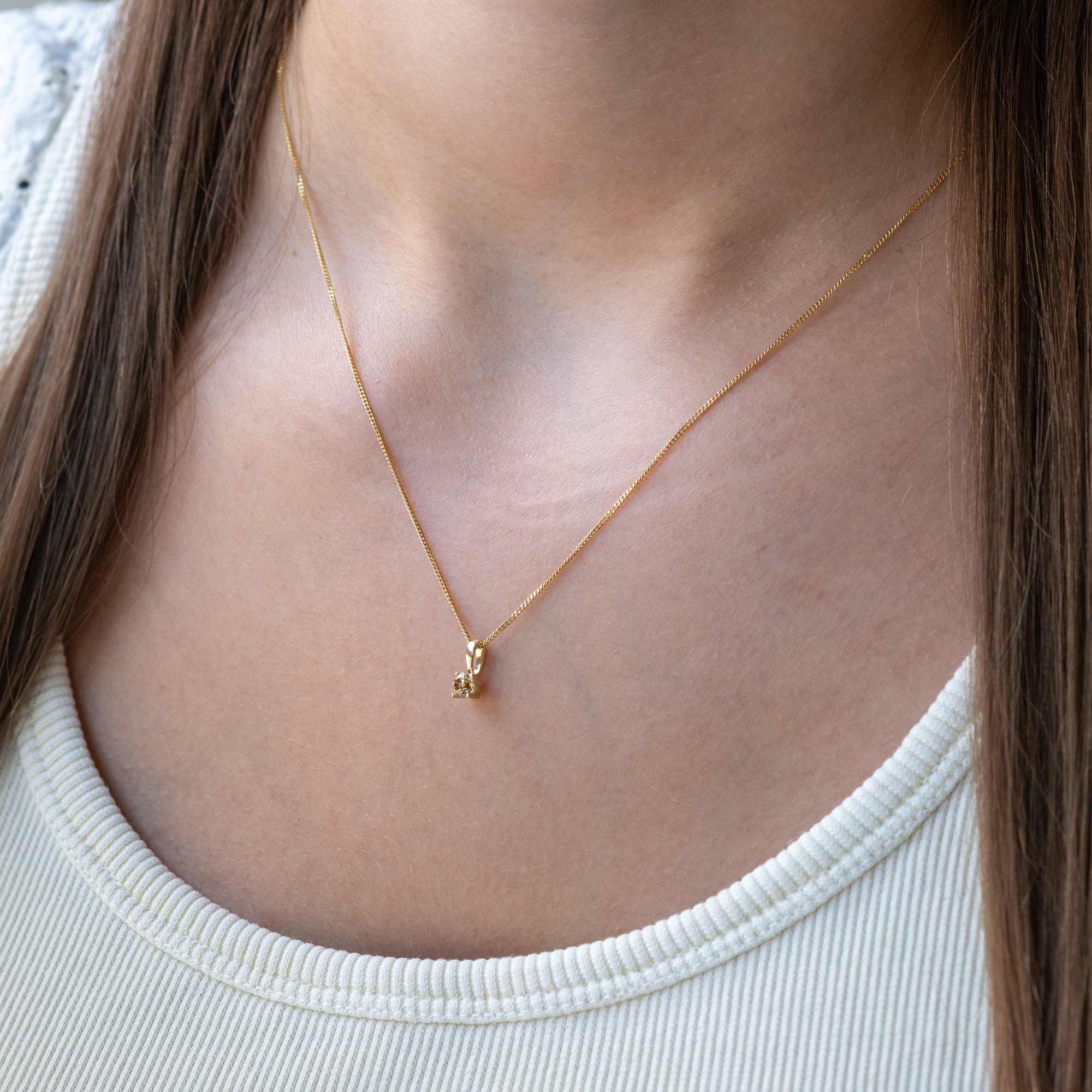 Orolino Kettenanhänger »585/- Gelbgold 1 Brill. 0,25ct. braun«