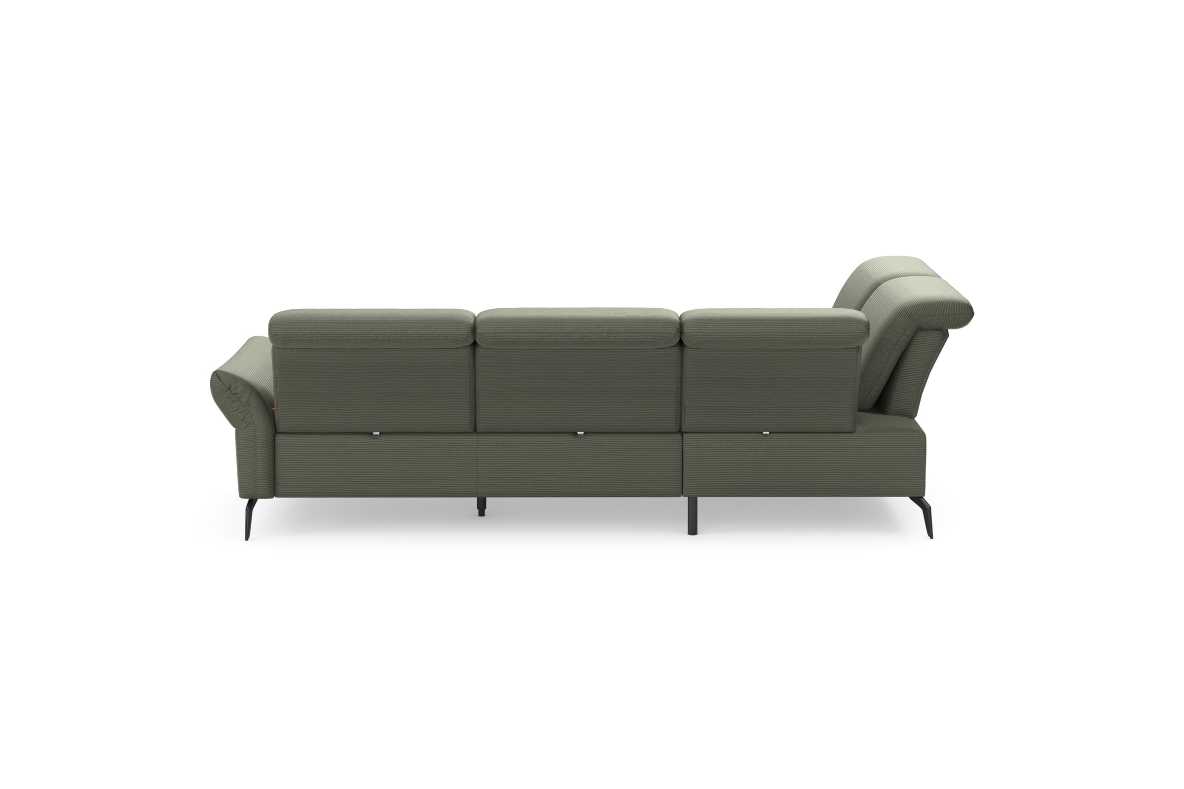 INOSIGN Ecksofa »Coco L-Form«, Sitztiefen-, Arm- und Kopfteilverstellung, Cord-Bezug, Fußhöhe 15 cm