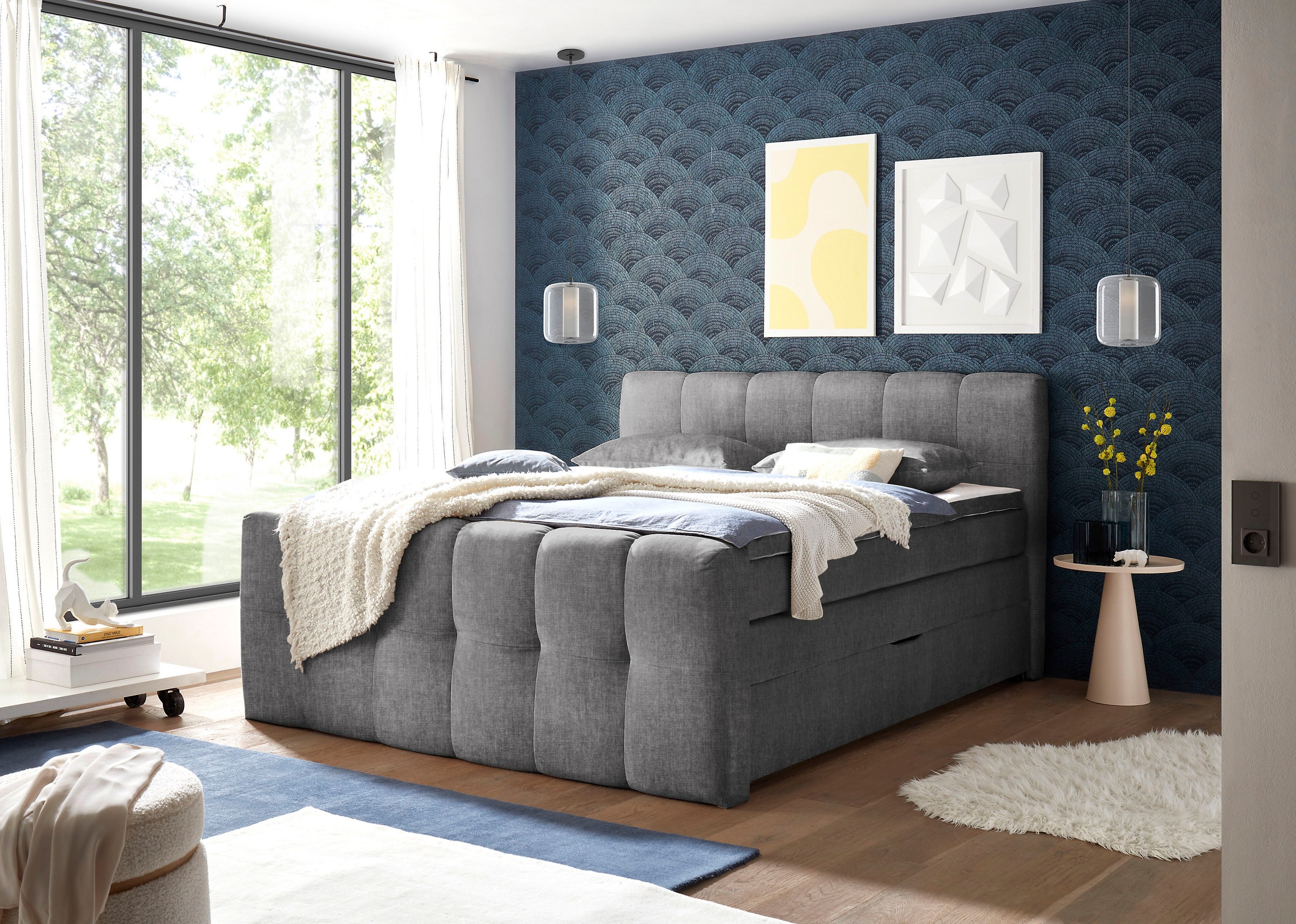 ED EXCITING DESIGN Boxspringbett »Tolfa mit Komforteinstiegshöhe von 73cm« günstig online kaufen