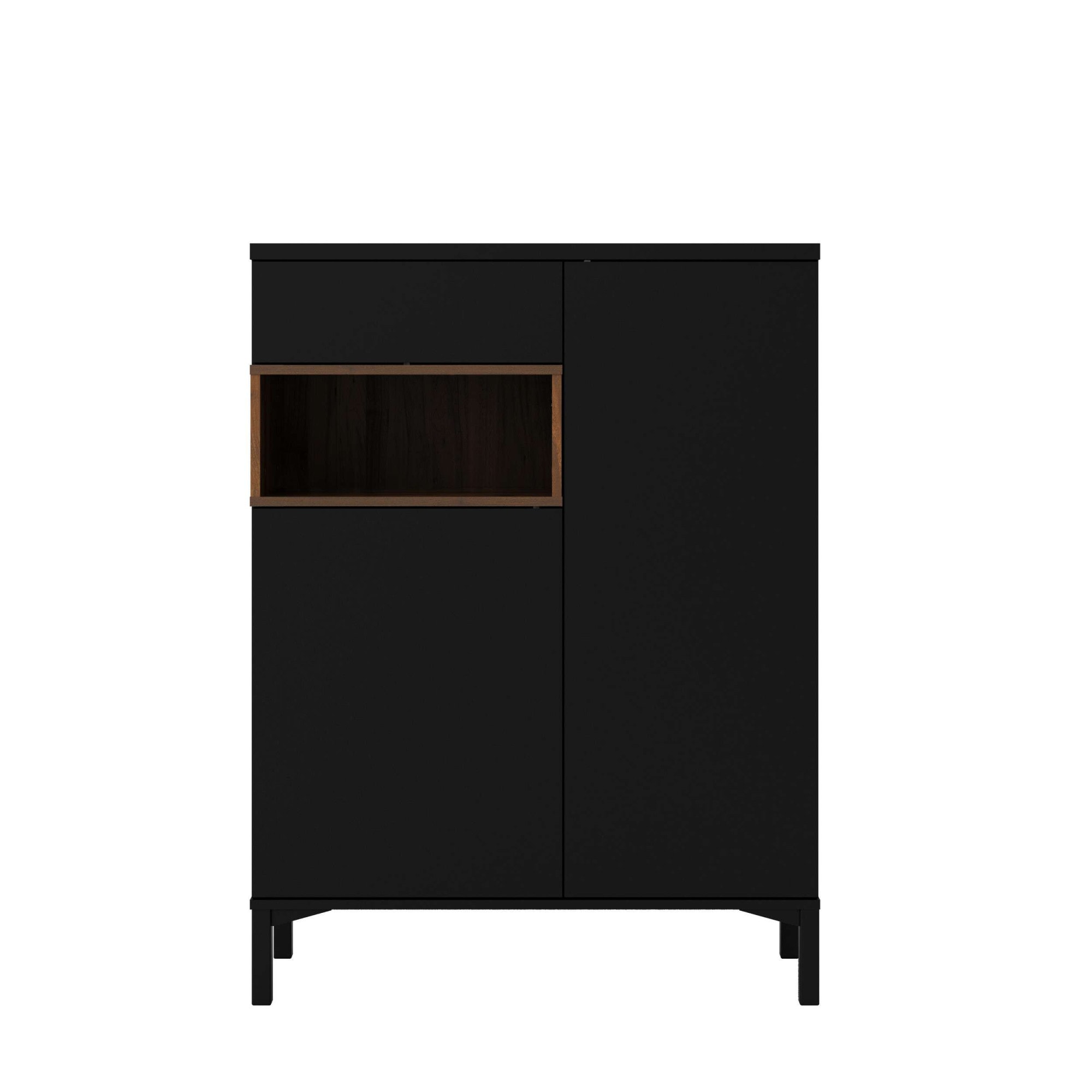 INOSIGN Highboard »Roommers, Anrichte, Stauraum, Sideboard«, Kommode, Höhe 118 cm, Breite 88,7 cm, 1 offenes Fach mit Rahmen-Optik
