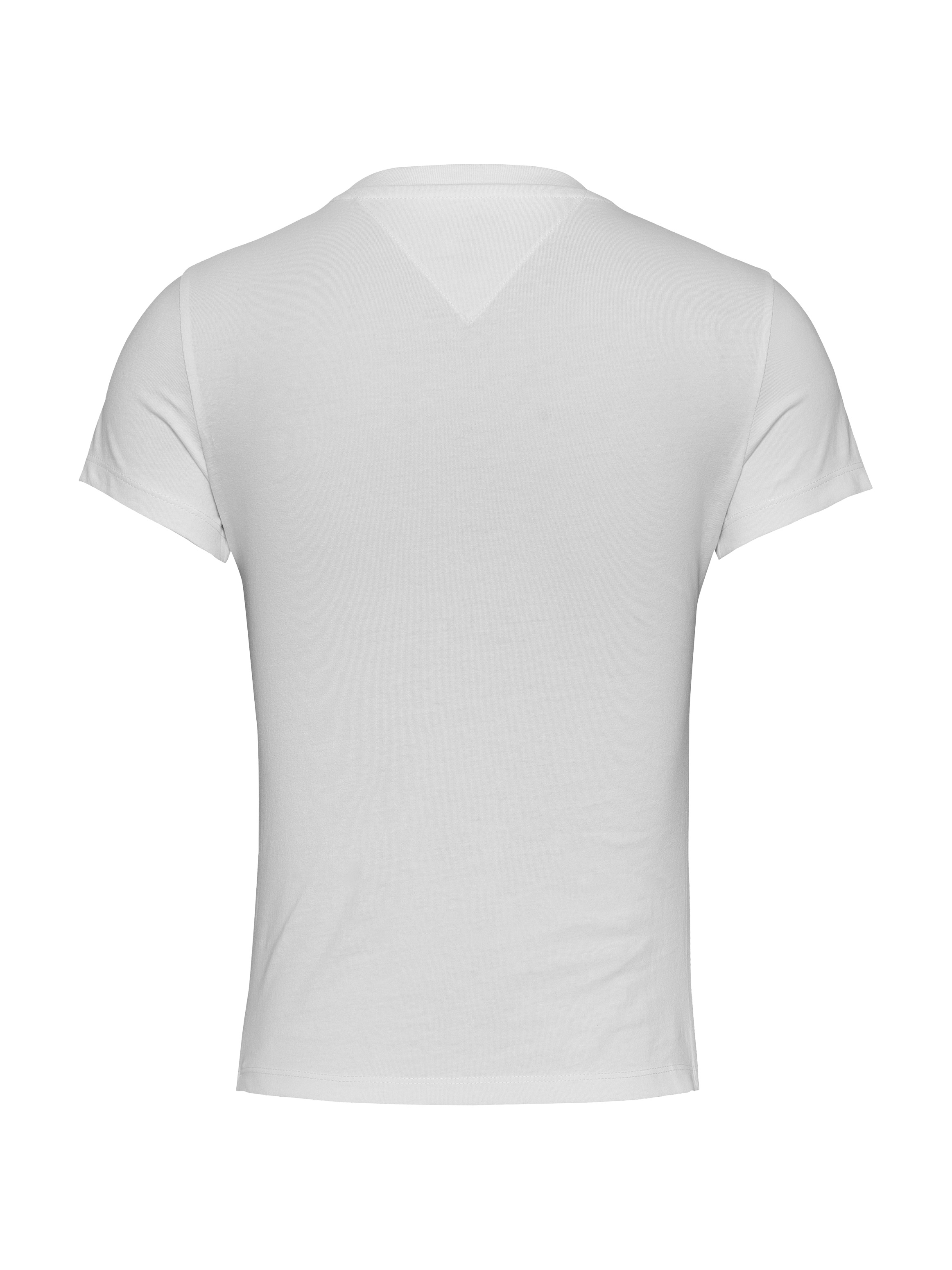 Tommy Jeans Curve Rundhalsshirt »Shirt TJW SLIM ESSENTIAL«, in Großen Größen, Logo-Print auf Brusthöhe, mit Logostickerei
