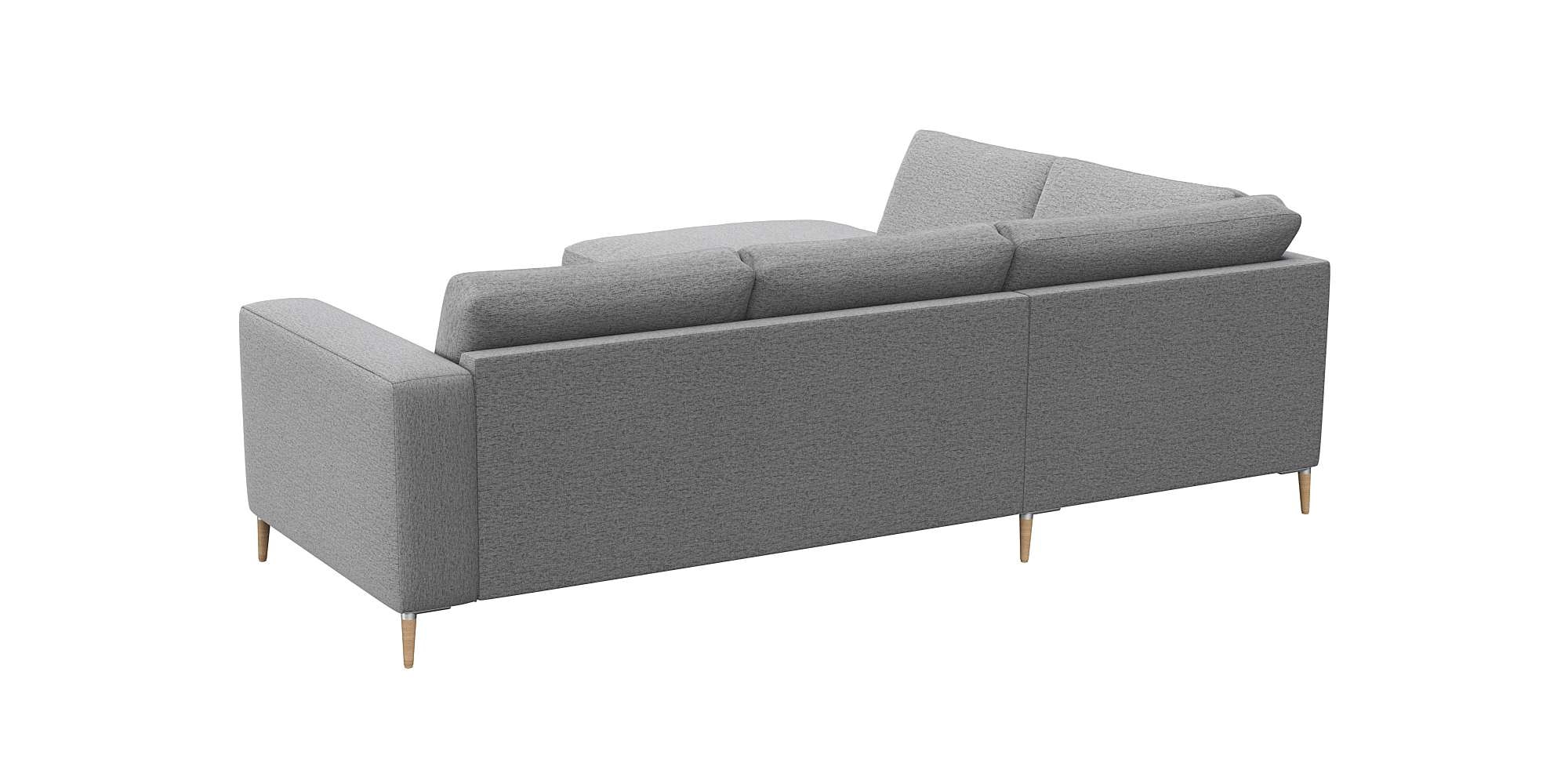 FLEXLUX Ecksofa »Fiore, L-Form, super bequem durch Kaltschaum im Sitz«, schmale Armlehnen, Füße Alu/Eiche, B/T 234/225 cm