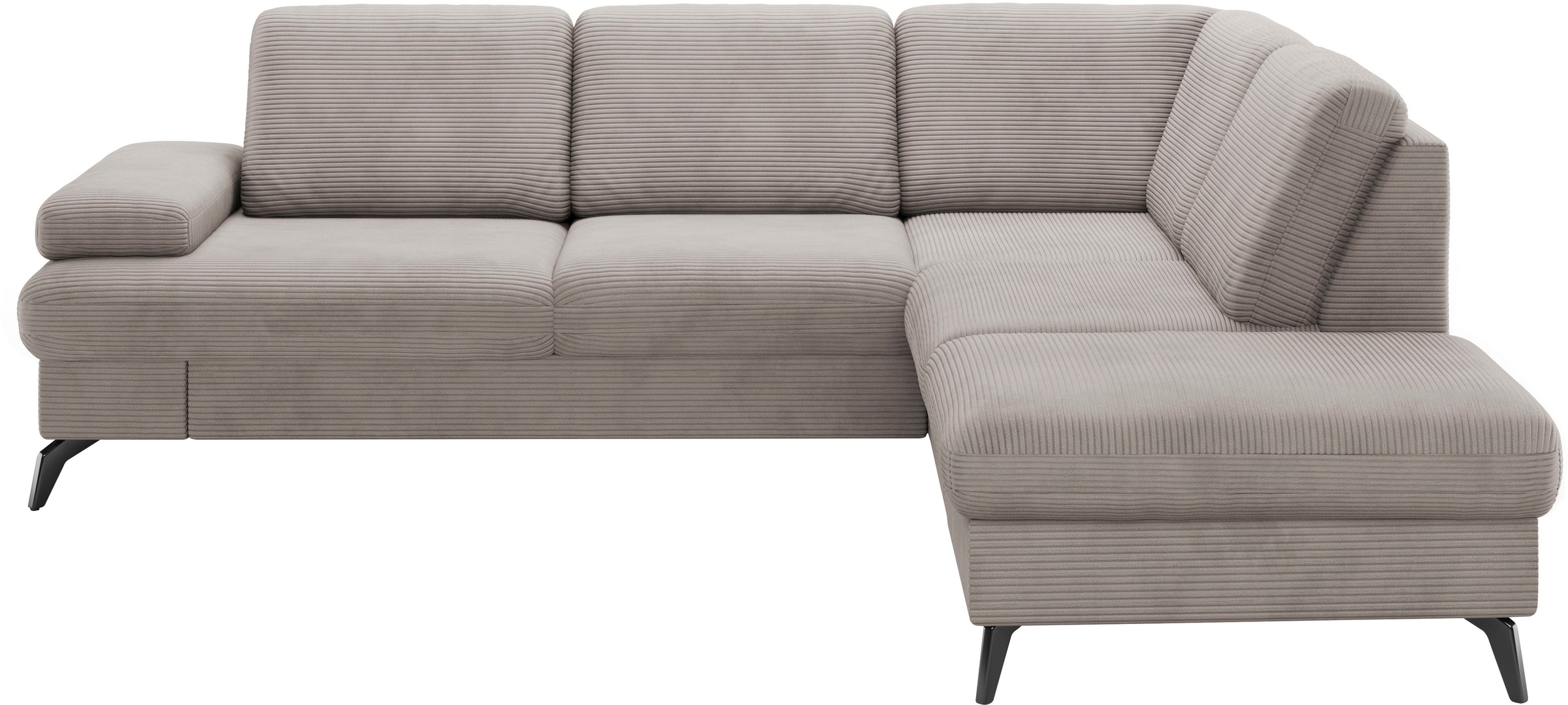 sit&more Ecksofa »Morris Jubi L-Form, B: 238 cm«, mit Armteilfunktion & 1 Zierkissen, optional Bettfunktion