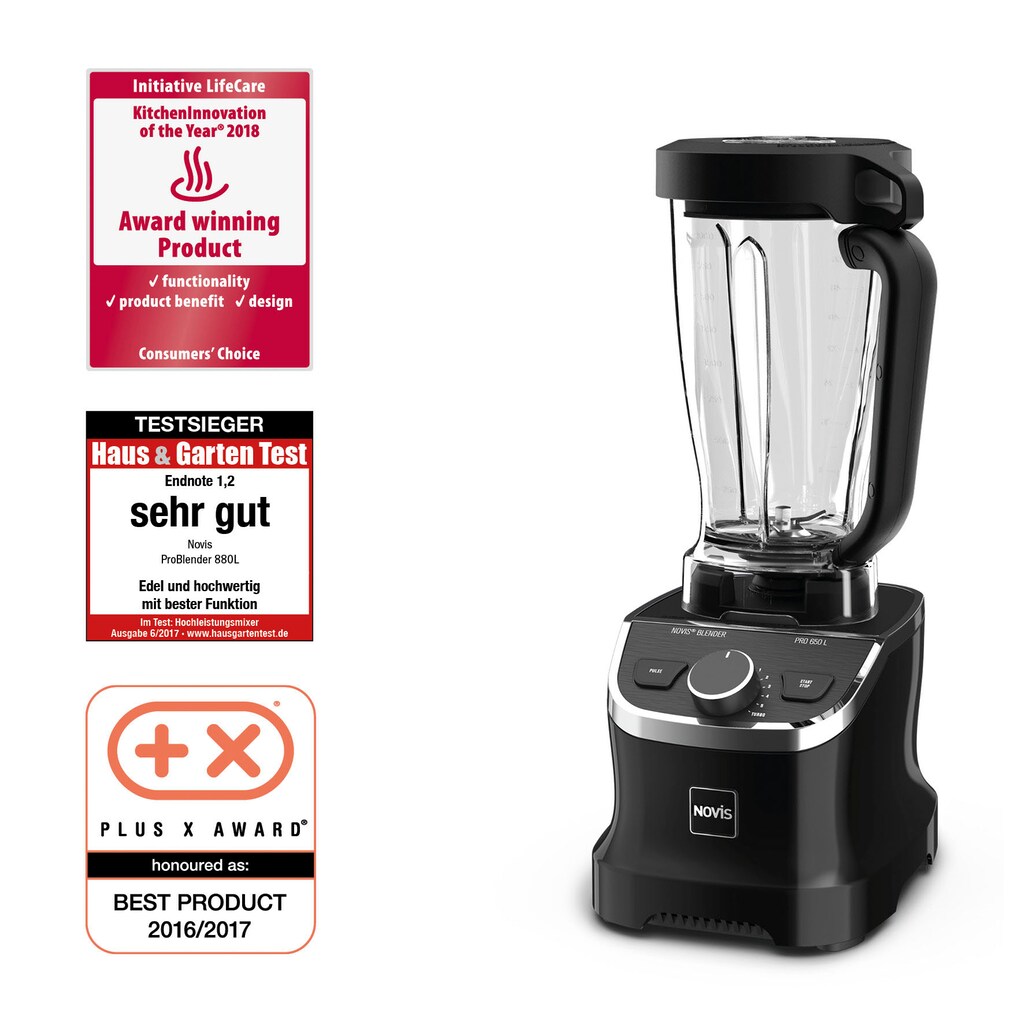 NOVIS Standmixer »ProBlender 650L schwarz«, 1400 W