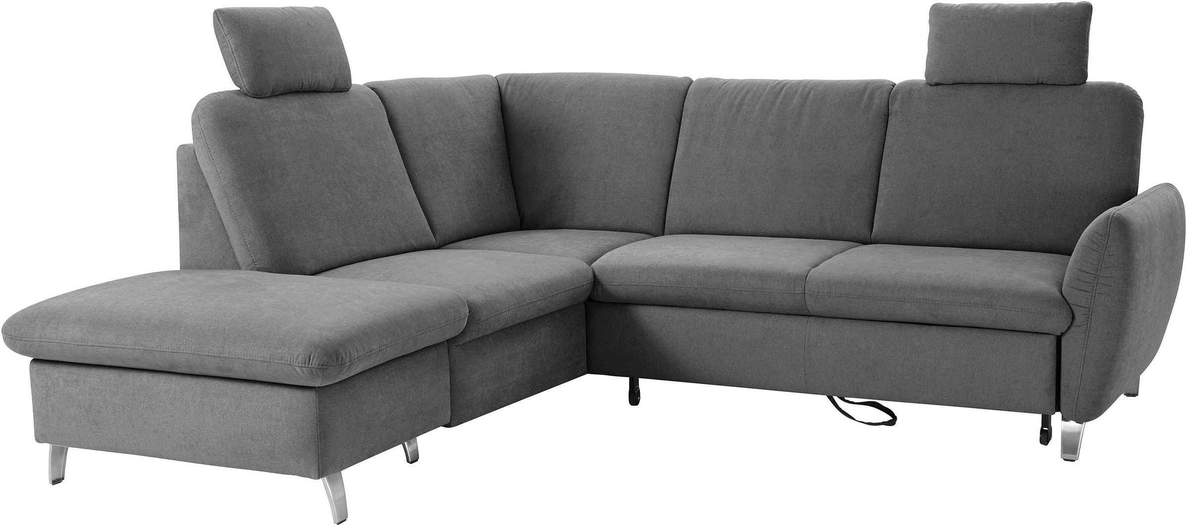sit&more Ecksofa »Daytona L-Form«, mit Federkern, zwei Kopfstützen und wahlweise mit Bettfunktion