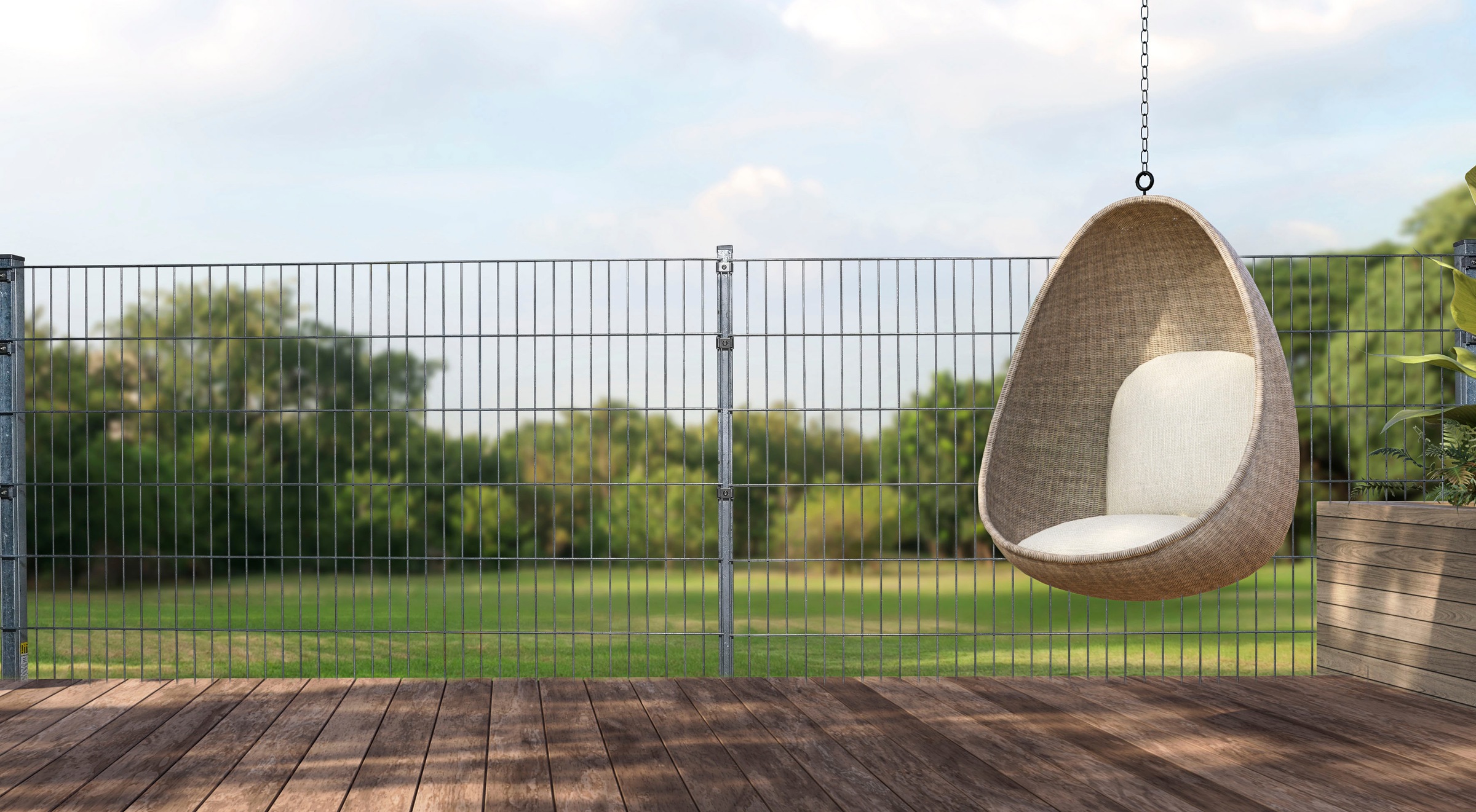 GARDEN 'N' MORE Doppelstabmattenzaun »Excellent« 10 Elemente für 20 m, LxH: 200 x 123 cm, mit 11 Pfosten