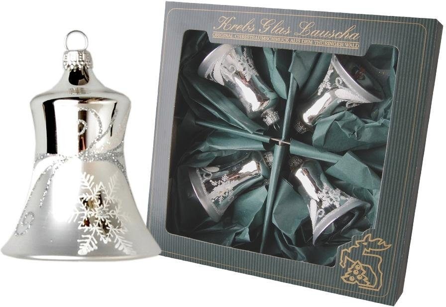 Krebs Glas Lauscha Christbaumschmuck »Glocken, Weihnachtsdeko, Christbaumschmuck«, (Set, 4 tlg.), mundgeblasen