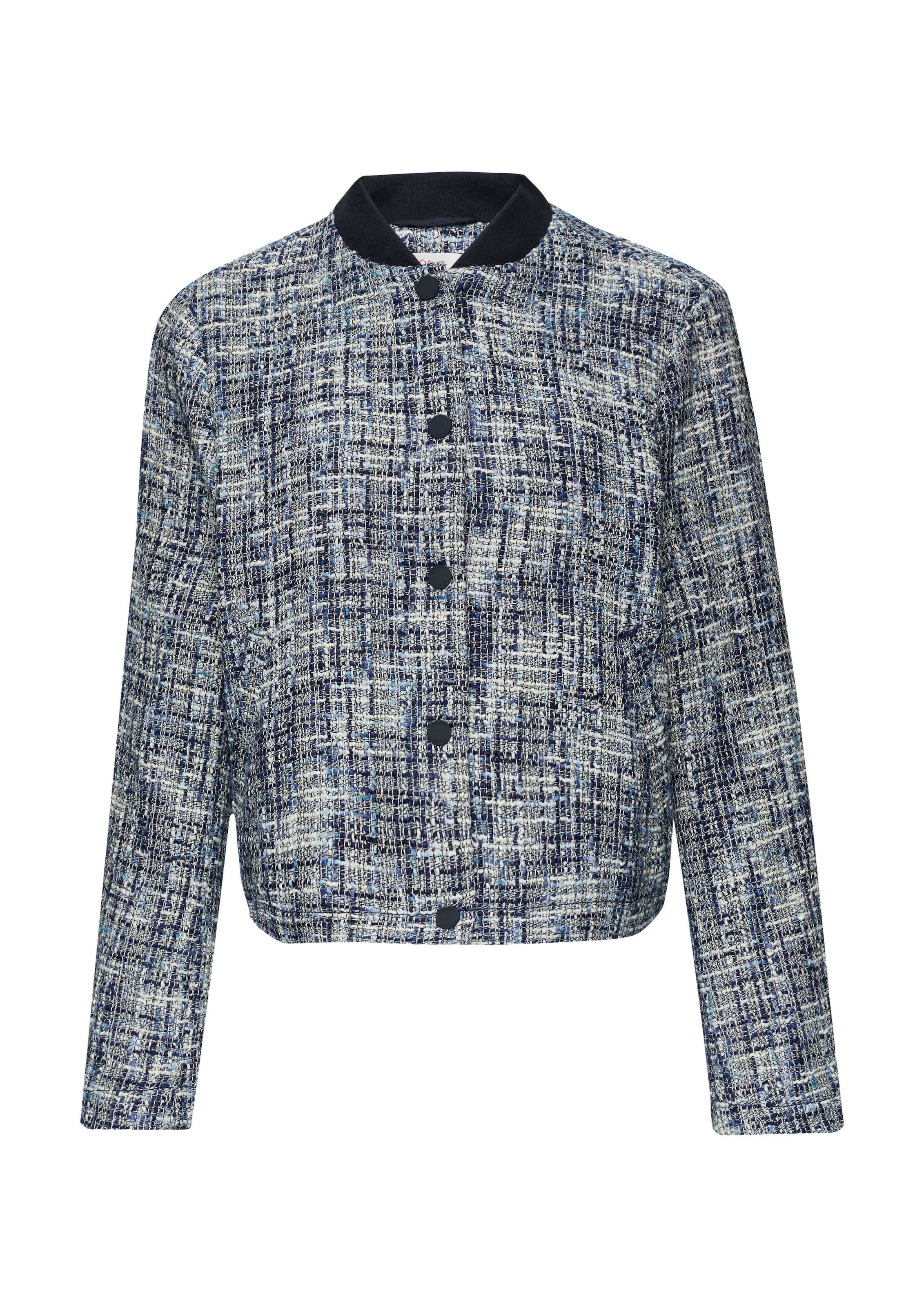s.Oliver Bouclèjacke, ohne Kapuze, mit Metallic-Garn