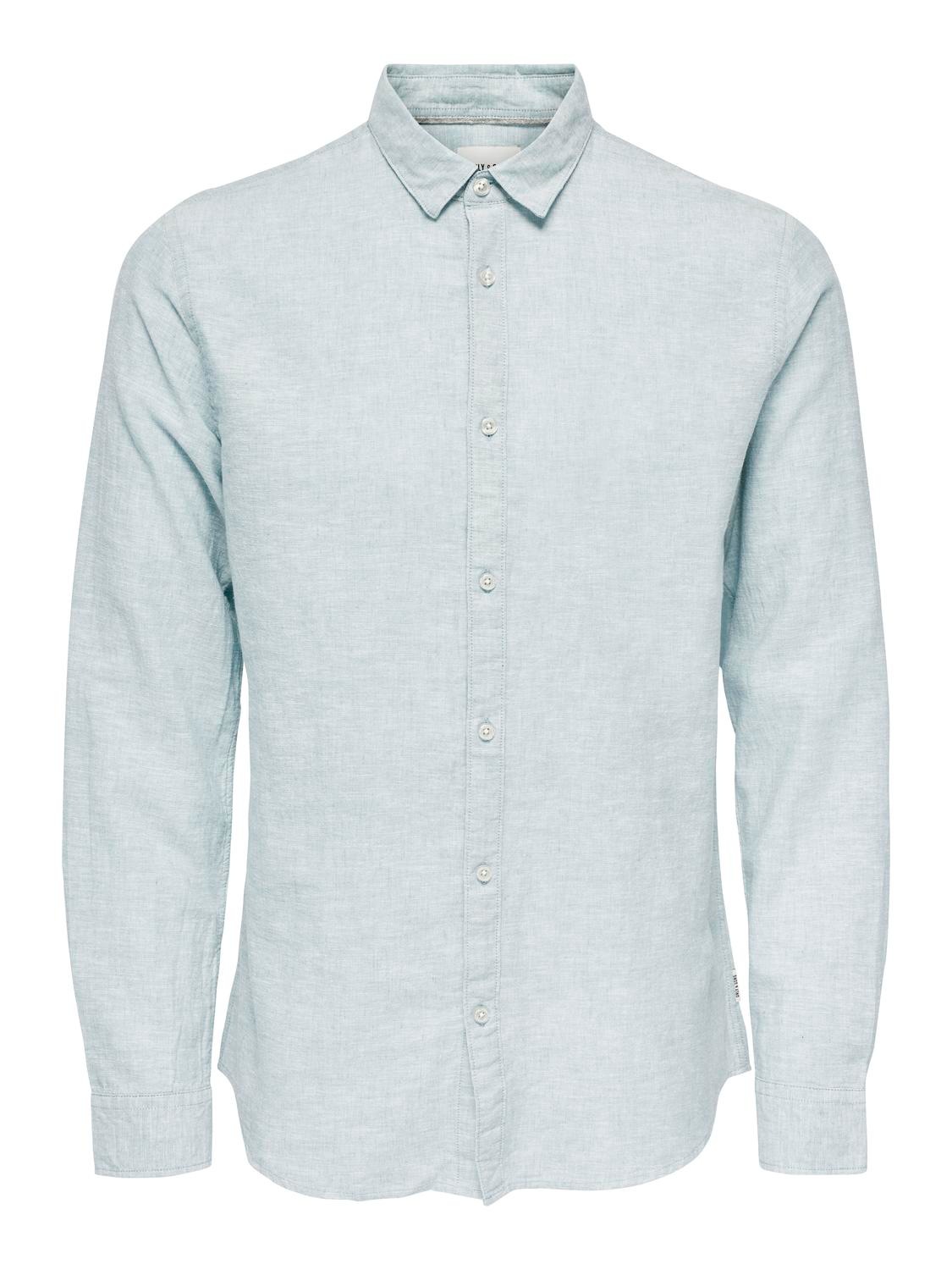 ONLY & SONS Langarmhemd »ONSCAIDEN LS SOLID LINEN SHIRT NOOS«