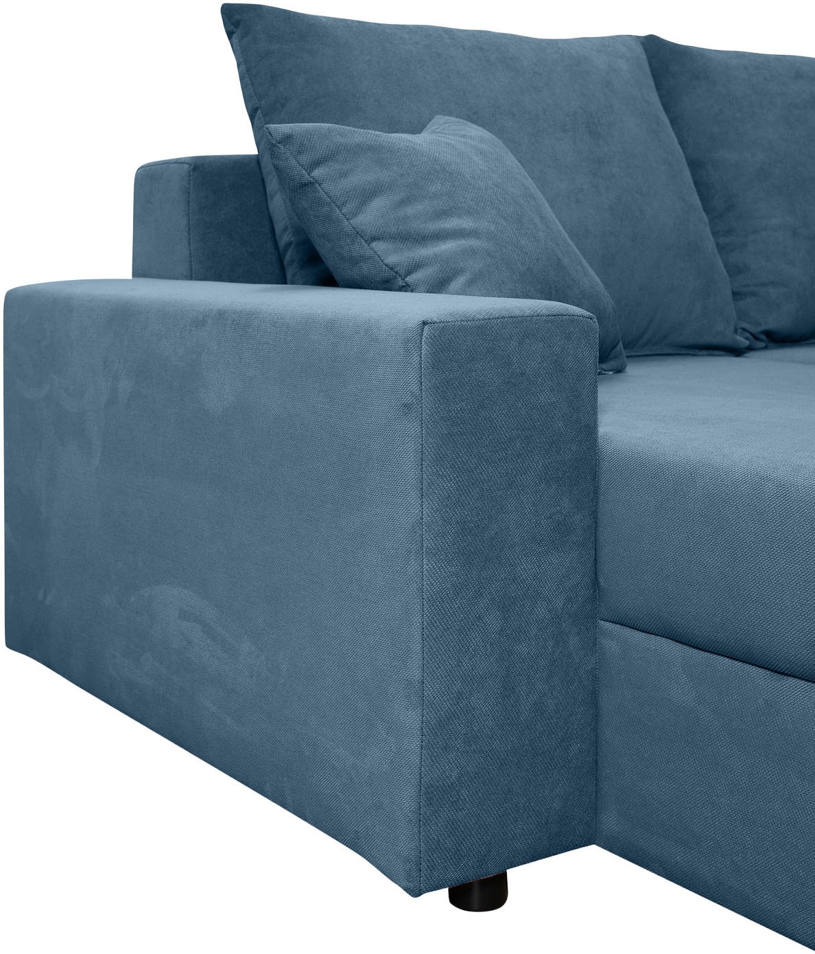 COLLECTION AB Wohnlandschaft »Pico U-Form, Breite 252, mit Schlaffunktion, Bettkasten & Zierkissen«, Liegefläche 117x220 cm