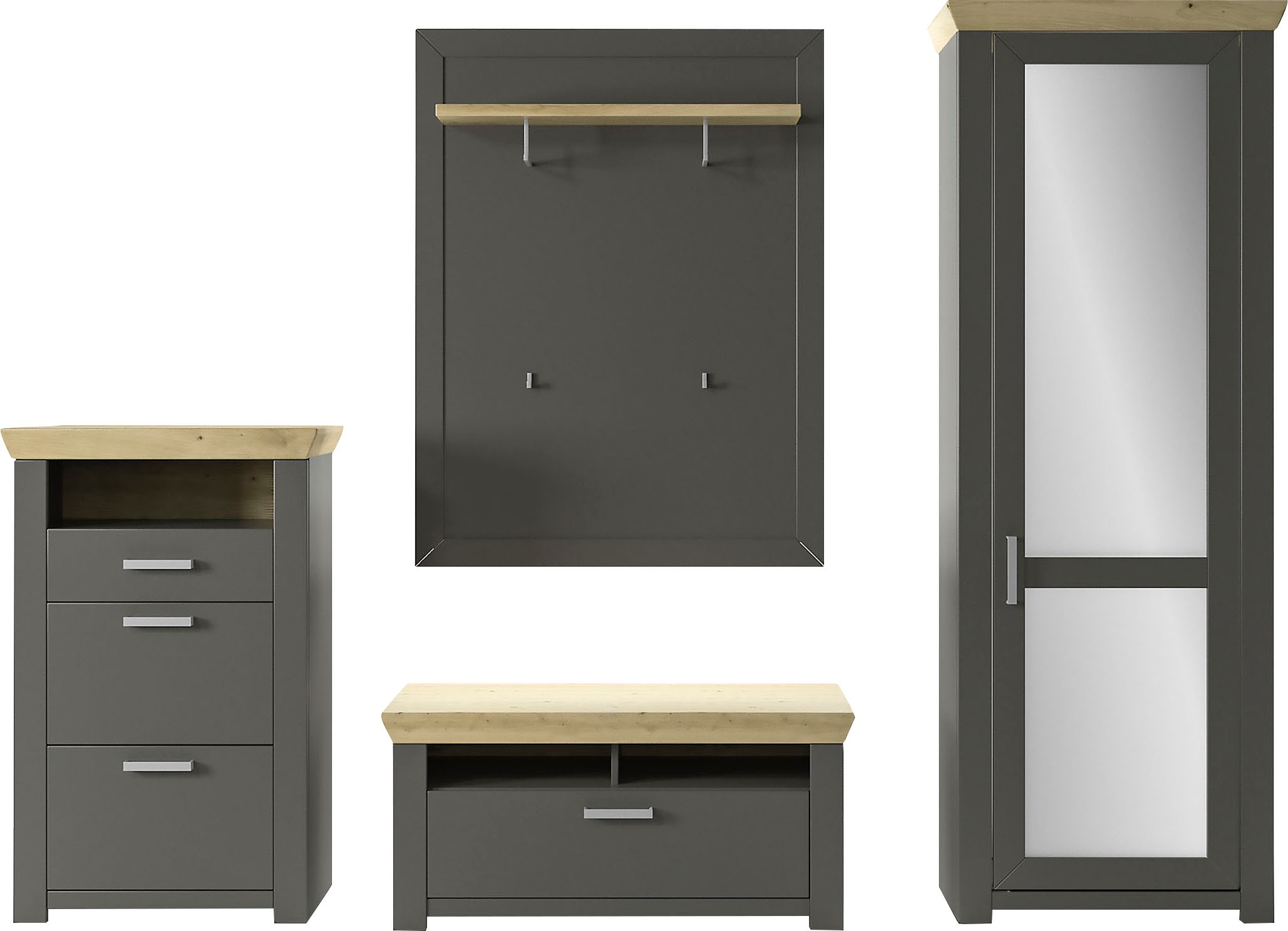 set one by Musterring Garderoben-Set »GA York Kombi 155« Set, 4 Stk. tlg. günstig online kaufen