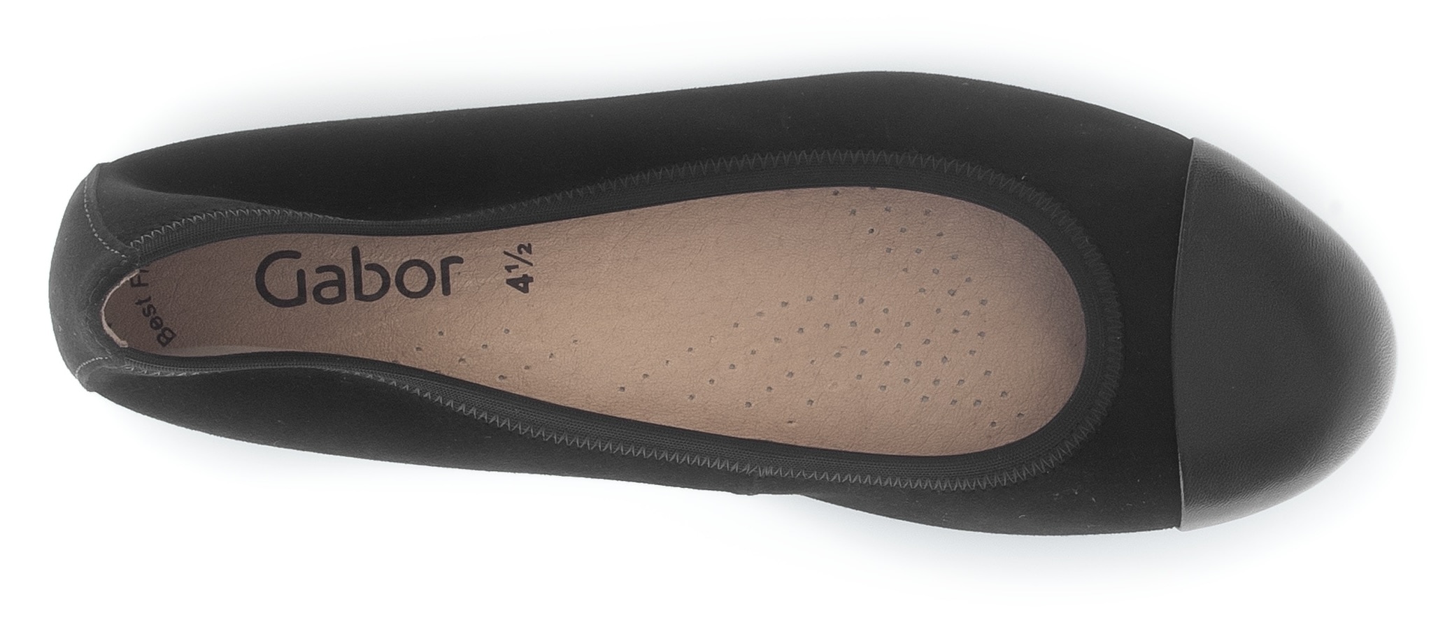 Gabor Ballerina, Blockabsatz, Schlupfschuh, Businesschuh mit Best Fitting-Ausstattung