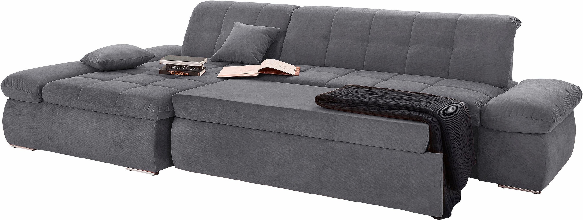 DOMO collection Ecksofa »NMoric XXL, B/T/H: 300/172/80cm, L-Form« wahlweise günstig online kaufen