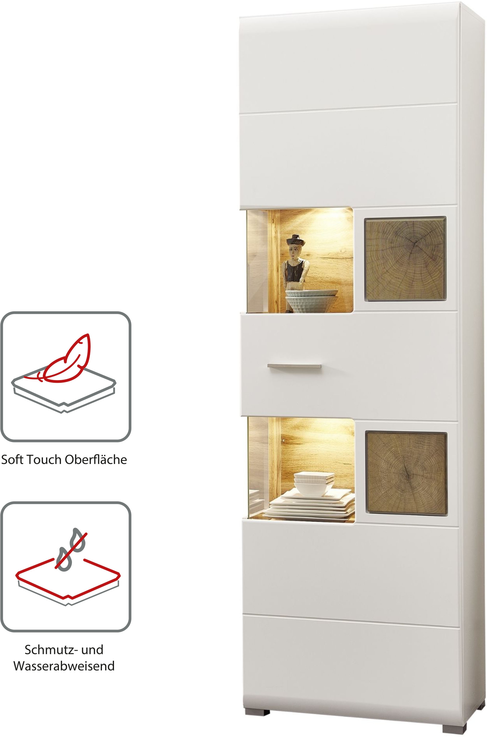 Innostyle Wohnwand »FUN PLUS«, (4 St.), inkl. LED-Beleuchtung