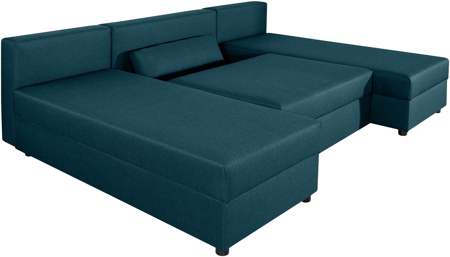 COLLECTION AB Wohnlandschaft »Pico U-Form«, Breite 220, ohne Armlehne mit Schlaffunktion, Bettkasten