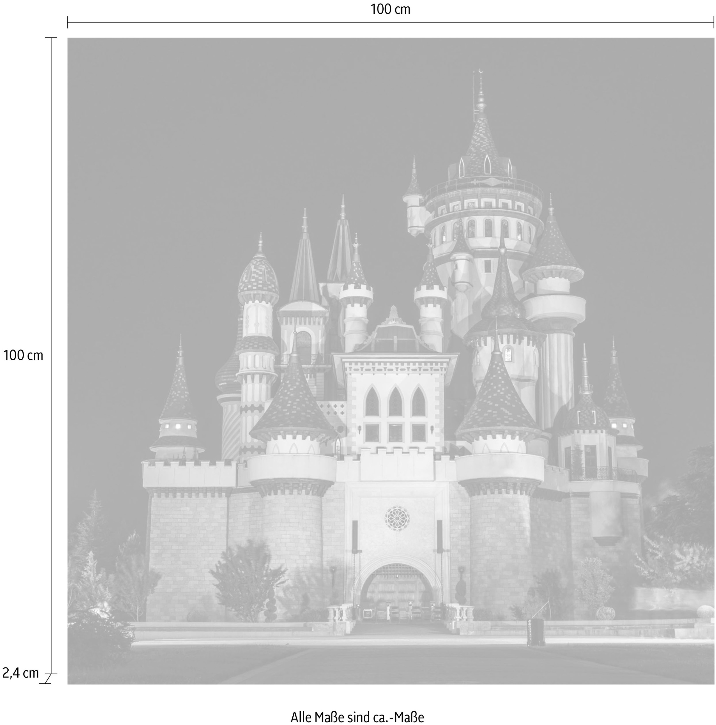 queence Acrylglasbild »Schloss«, Schloss-Märchen-Märchenbilder-Prinzen-Prinzessinnen, Fine Art-Print in Galeriequalität