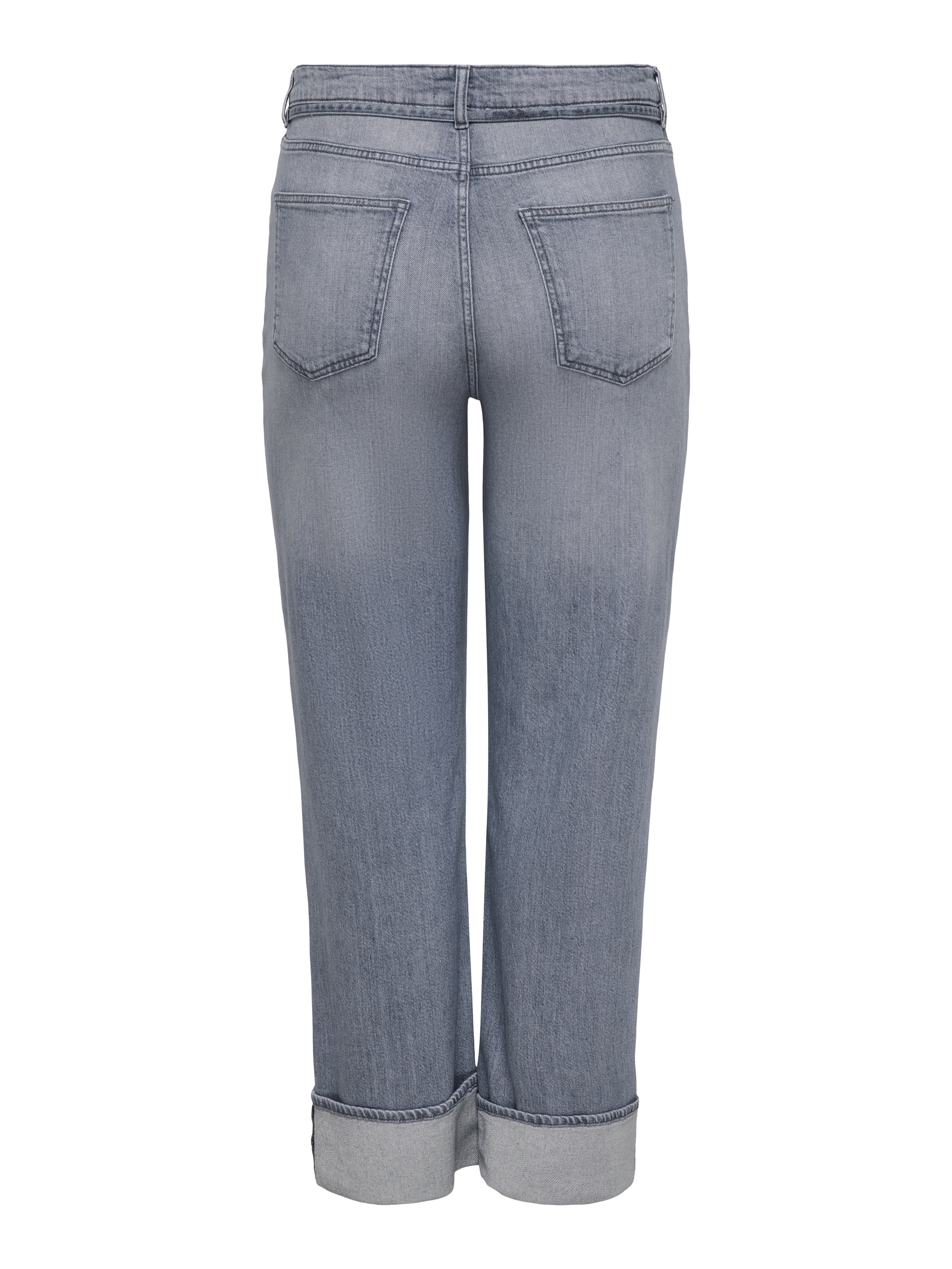 ONLY CARMAKOMA Straight-Jeans »CARGIANNA MW FOLD UP STRAIGHT AZ752« Baumwollmischung, Regular Waist