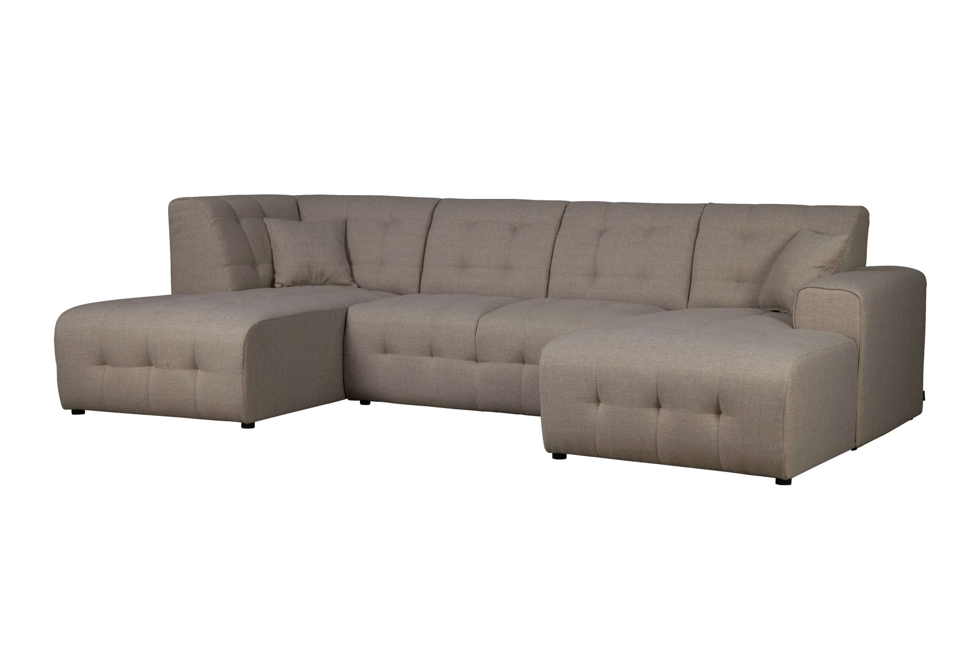 Home affaire Wohnlandschaft »Nosia U-Form«, incl. 2 Zierkissen, mit feiner Steppung
