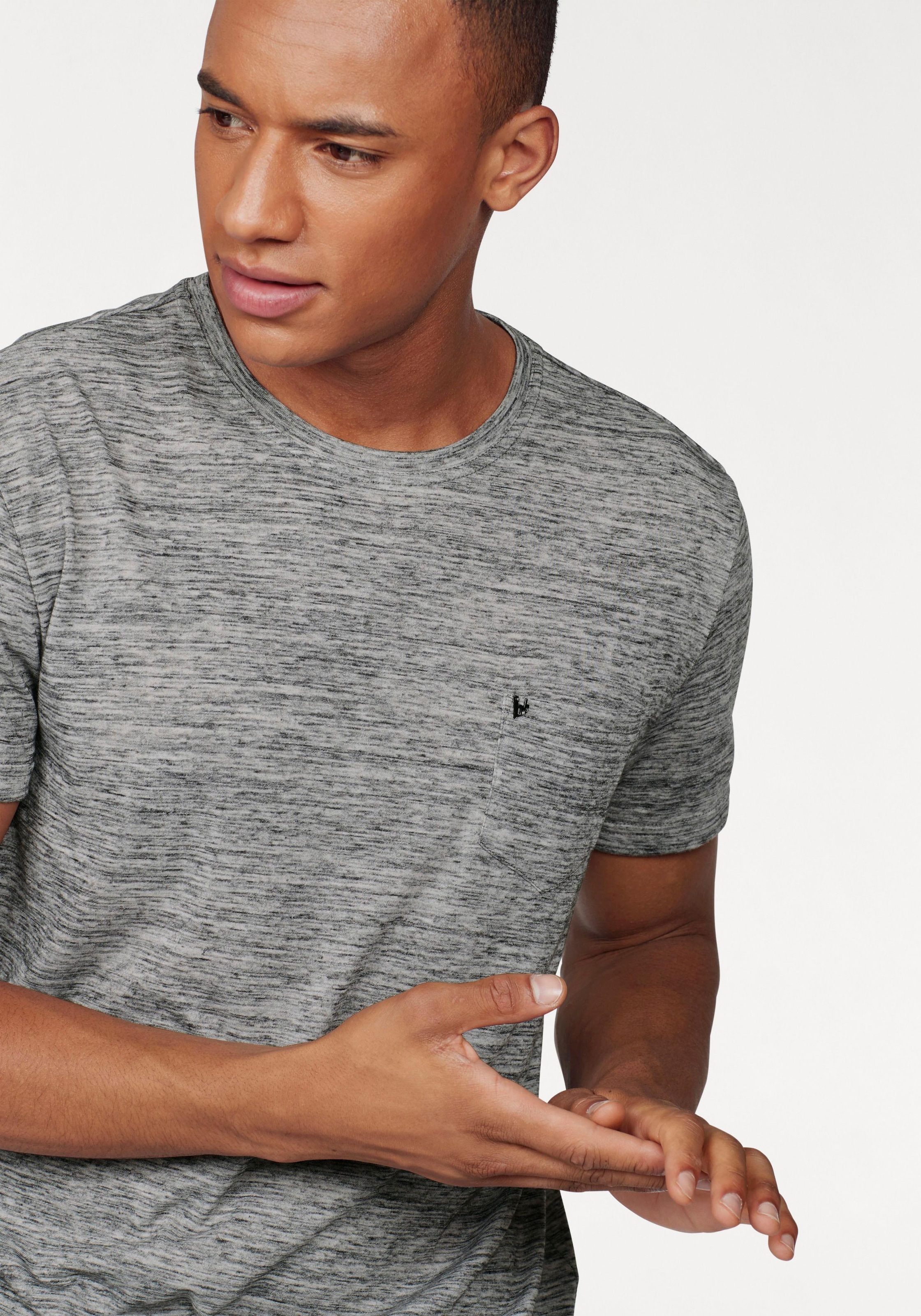 Bruno Banani T-Shirt, Kurzarm, Slim Fit, unifarben, Rundhalsausschnitt