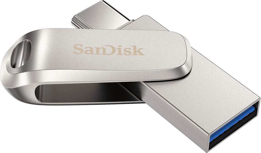 Sandisk USB-Stick »Ultra® Dual Drive Luxe USB Type-C™ 64 GB« (64GB GB USB 3.1 Lesegeschwindigkeit 150 MB/s)