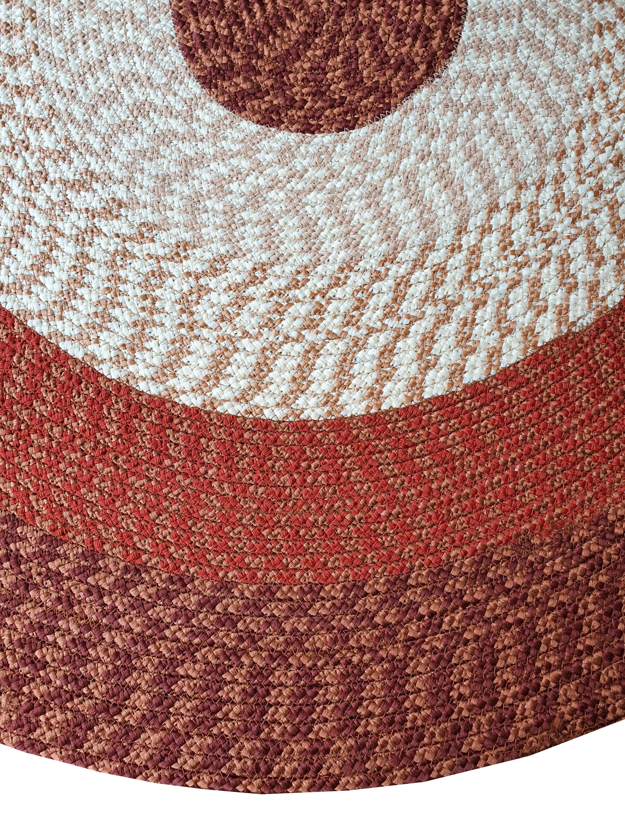Dreams Teppich »Flecht-Teppich«, oval, 10 mm Höhe, Flachgewebe, gestreift, handgefertigt, Scandi Look, Wohnzimmer