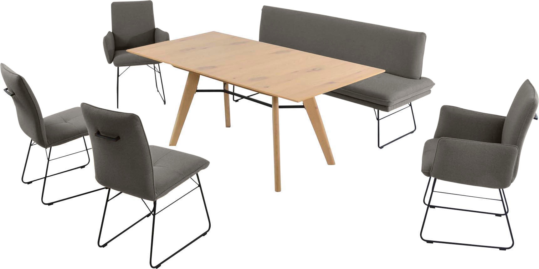K+W Komfort & Wohnen Essgruppe »Giacomo IV« 6 Stk. tlg. Polsterbank in 2 Gr günstig online kaufen