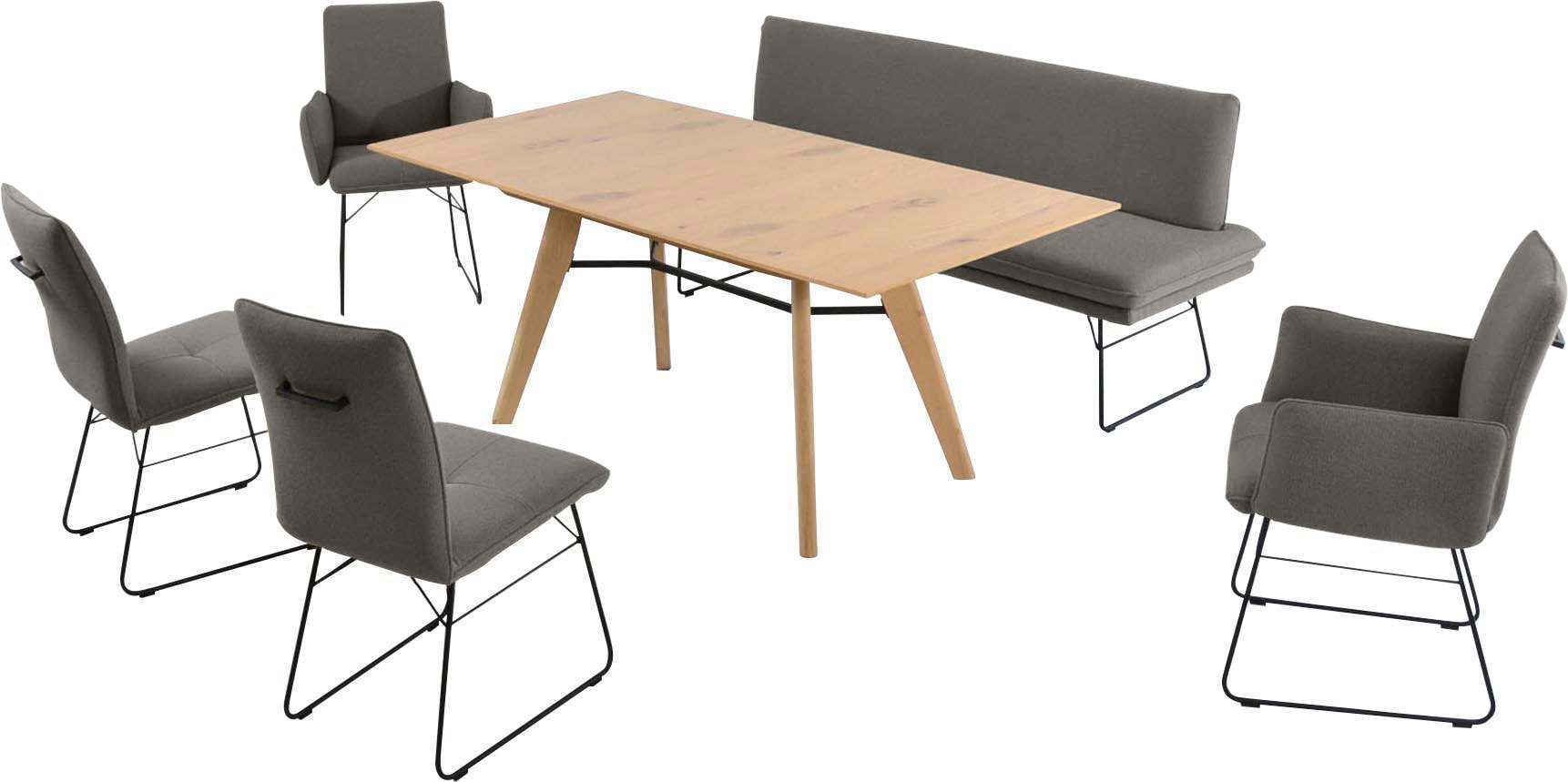 K+W Komfort & Wohnen Essgruppe »Giacomo IV« 6 Stk. tlg. Polsterbank in 2 Gr günstig online kaufen