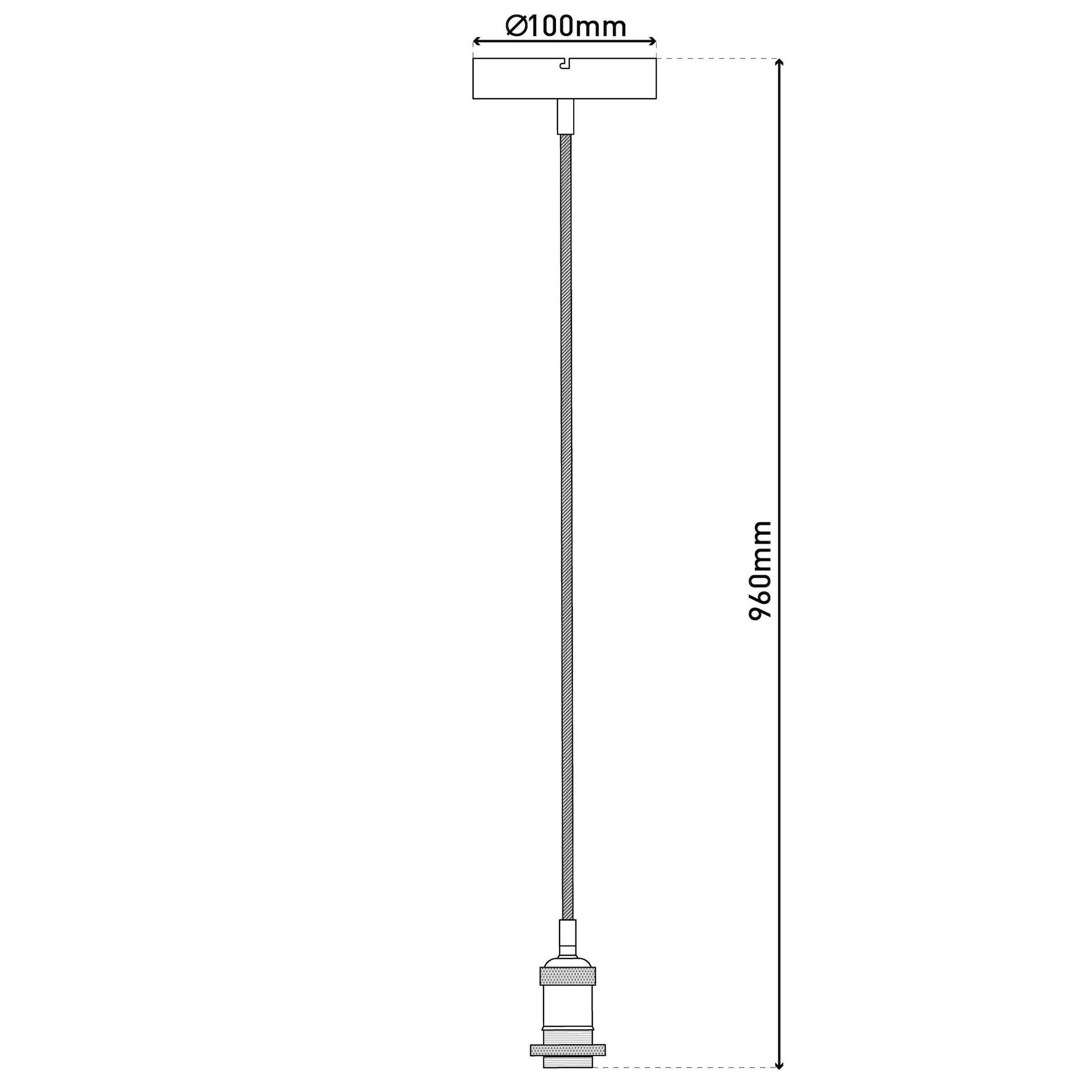 näve Hängeleuchte »Ontario«, 1 flammig, Leuchtmittel E27 | ohne Leuchtmittel, Metallbaldachin altmessing, mit Hanfseil, exkl. 1x E27, Höhe 96cm