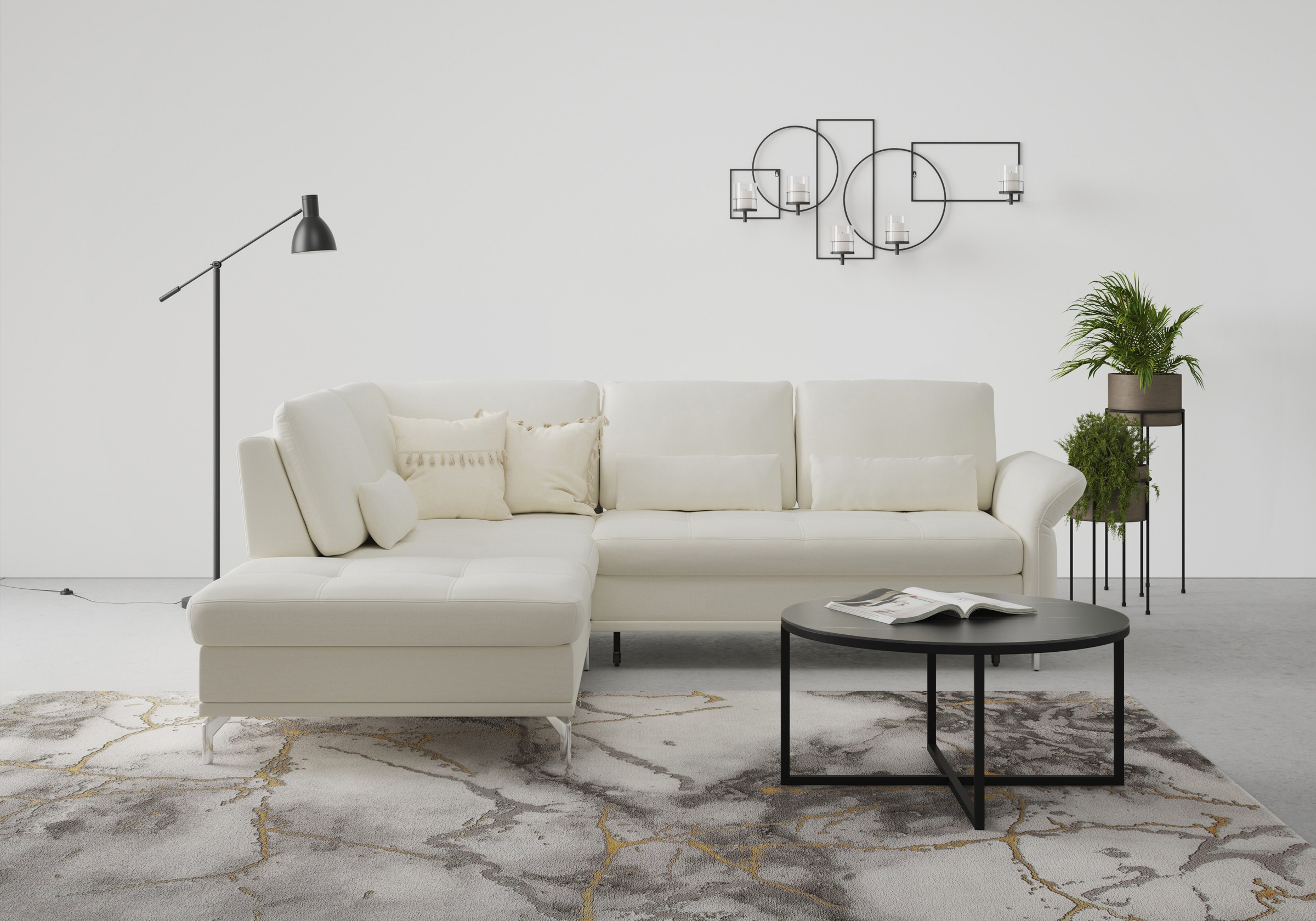 Home affaire Ecksofa »Palm Beach L-Form« Federkern, mit Sitztiefenverstellu günstig online kaufen