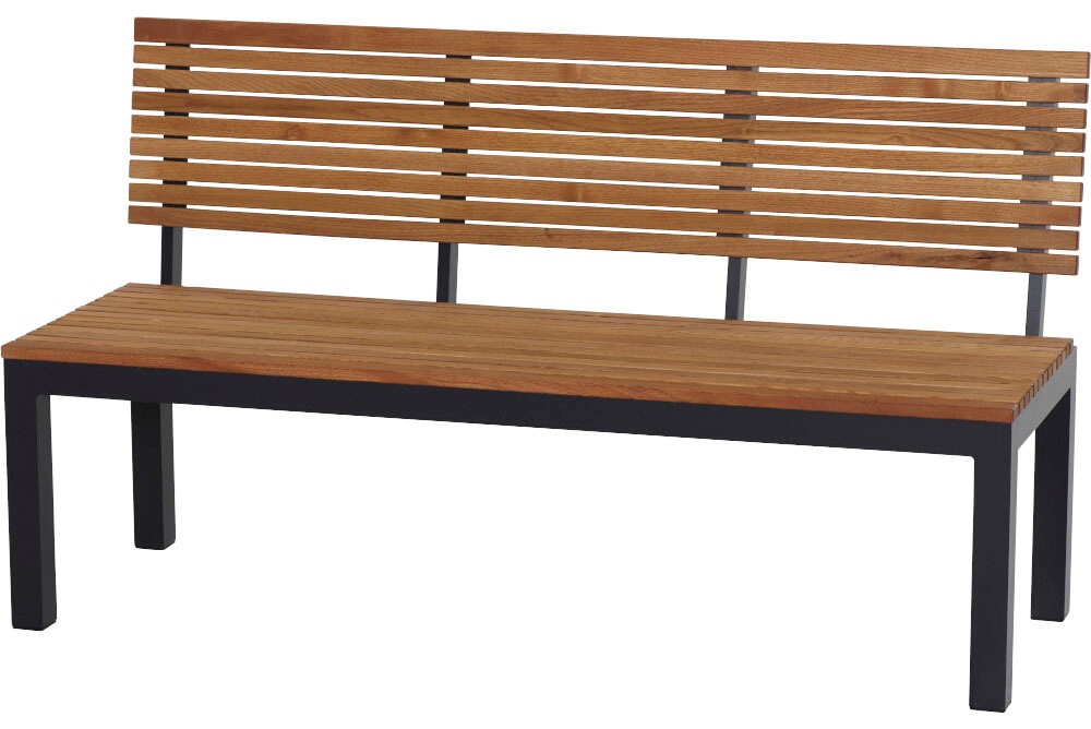 Siena Garden Gartenbank »Bozen« 2er Bank, Alu graphit, Robinienholz günstig online kaufen