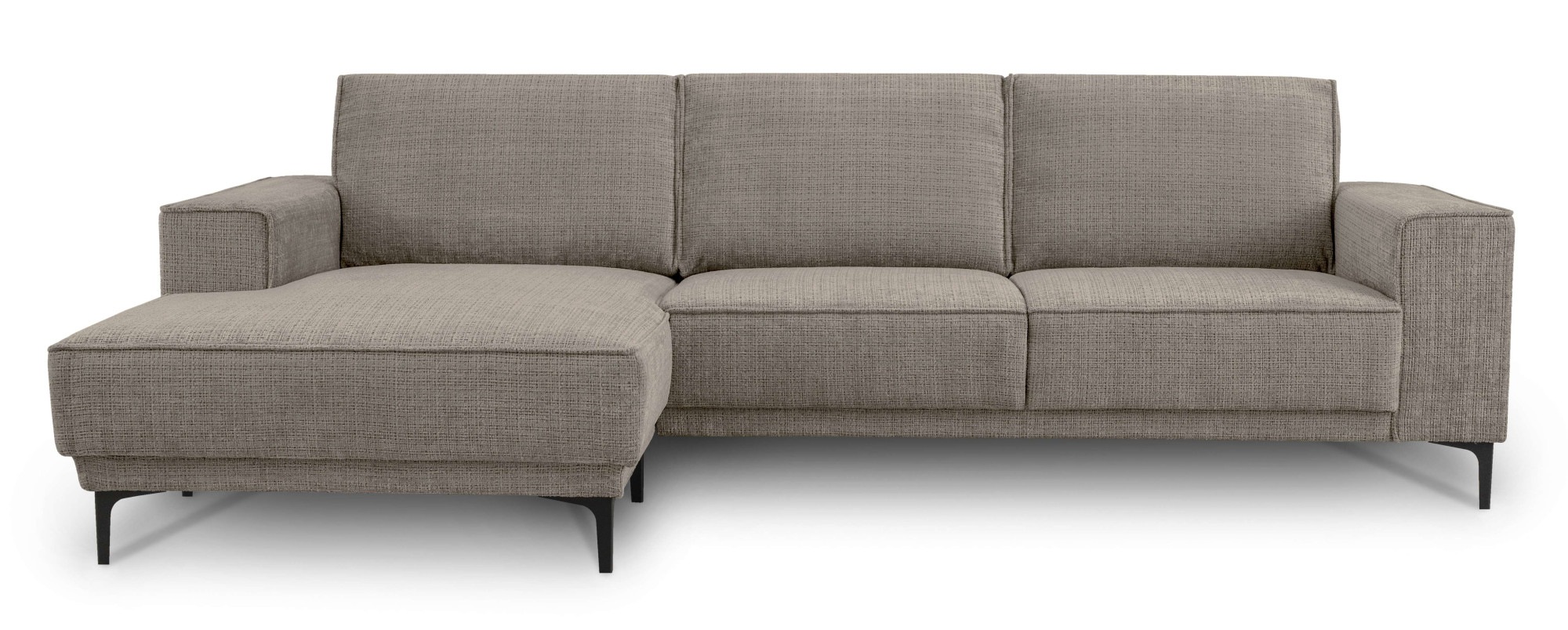 Places of Style Ecksofa »Polsterecke Oland, Struktur, Flachgewebe, Luxus-Mi günstig online kaufen