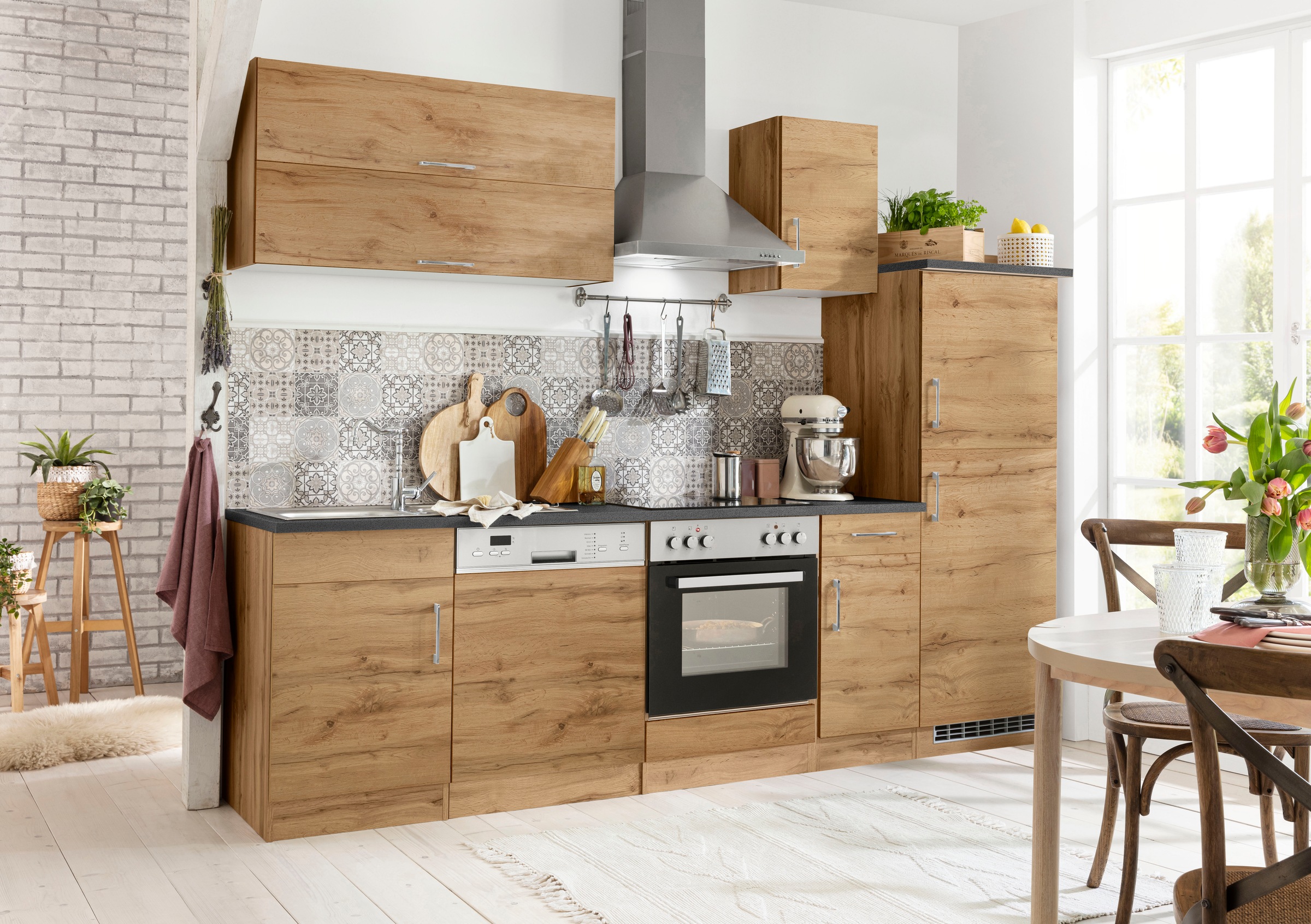 KOCHSTATION Küchenzeile »KS-Colmar«, mit E-Geräten, Breite 270 cm günstig online kaufen