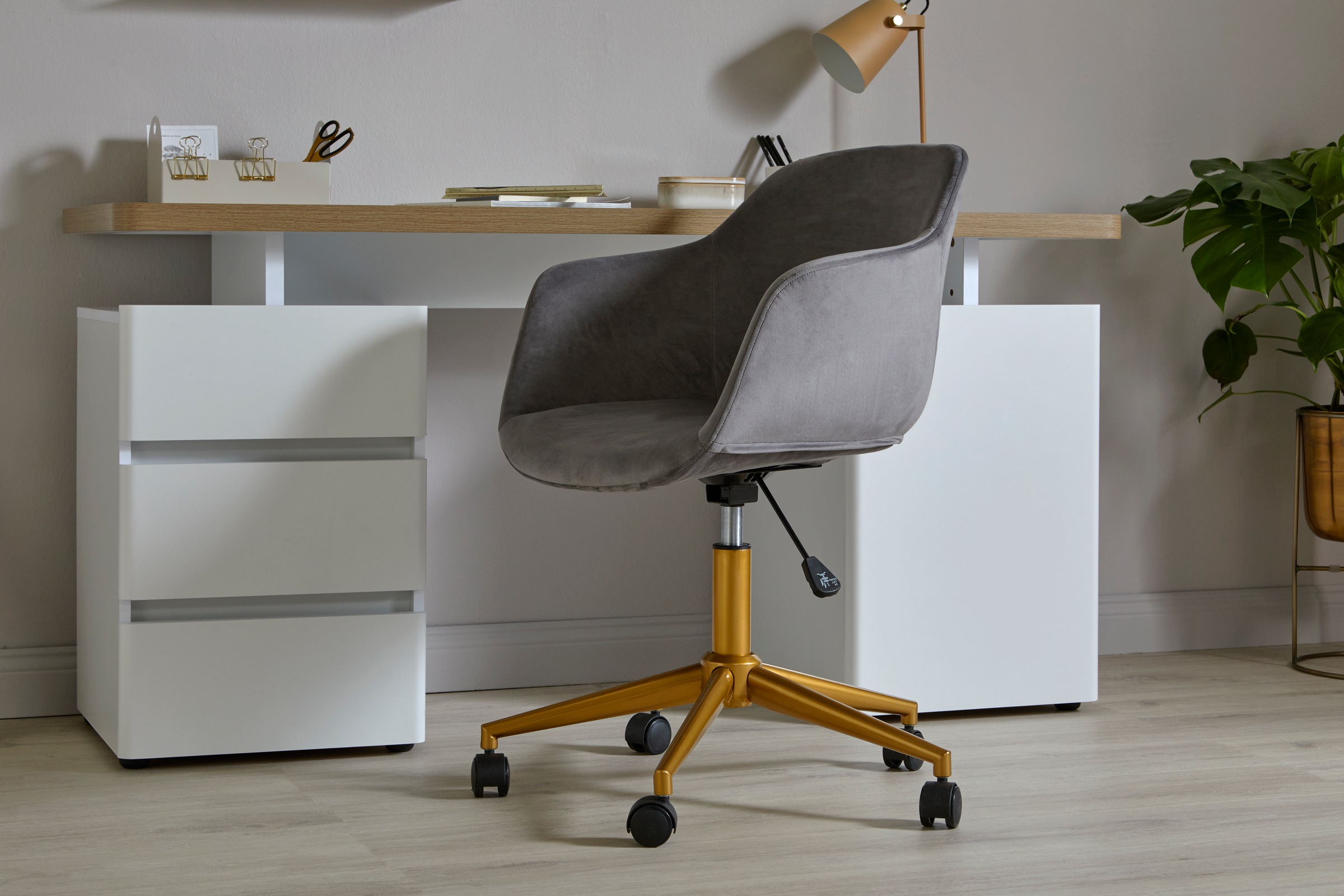 Jahnke Schreibtischstuhl »SHELL WORX«, 1 St., Samtstoff, Büro-/ Schreibtisc günstig online kaufen
