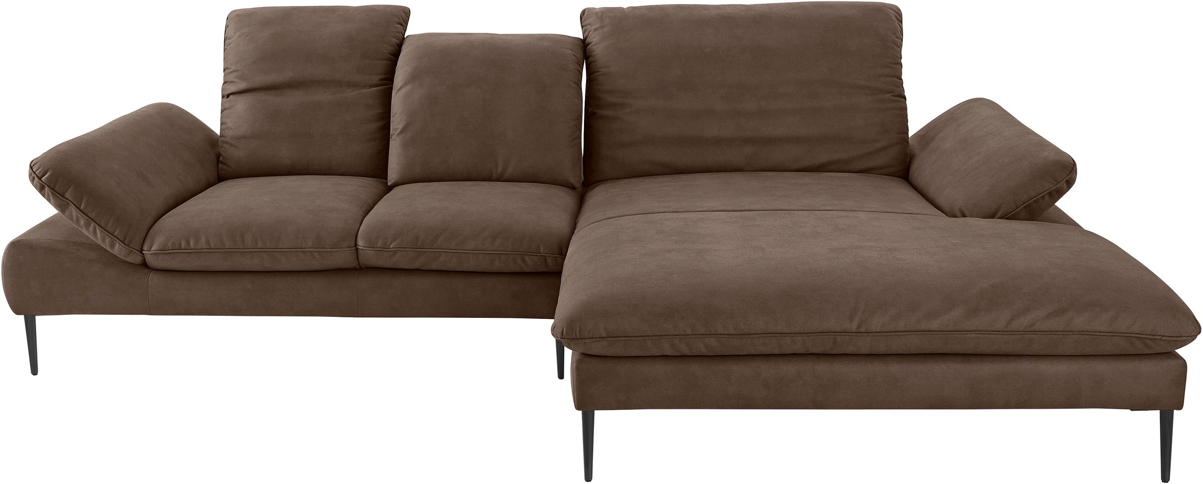 W.SCHILLIG Ecksofa »enjoy&MORE, Designsofa, elegant und bequem, L-Form«, Sitztiefenverstellung, Füße schwarz pulverbeschichtet, Breite 310 cm